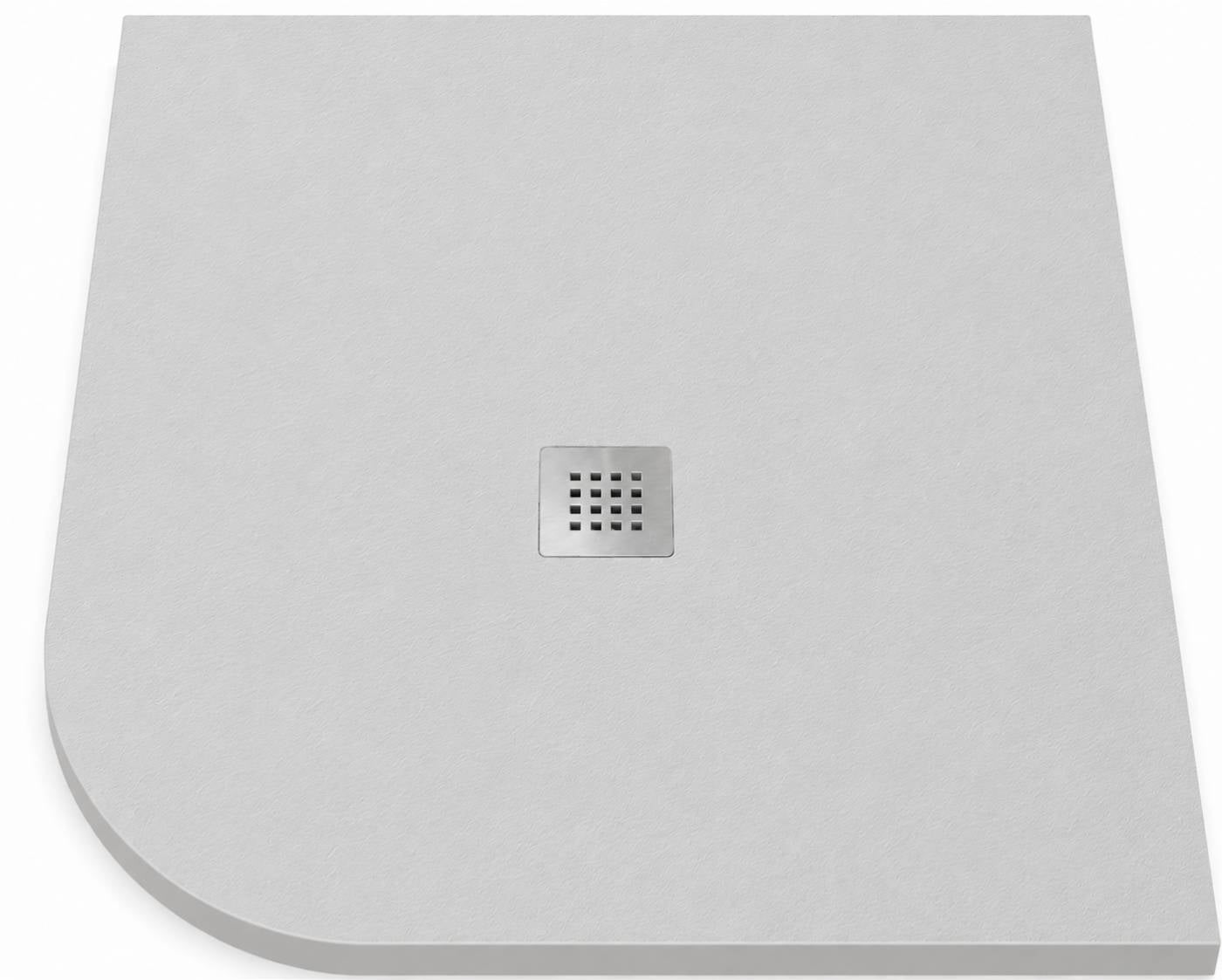 Cădiță de duș semicirculară ROUND 80x80 cm Nor grătar din oțel
