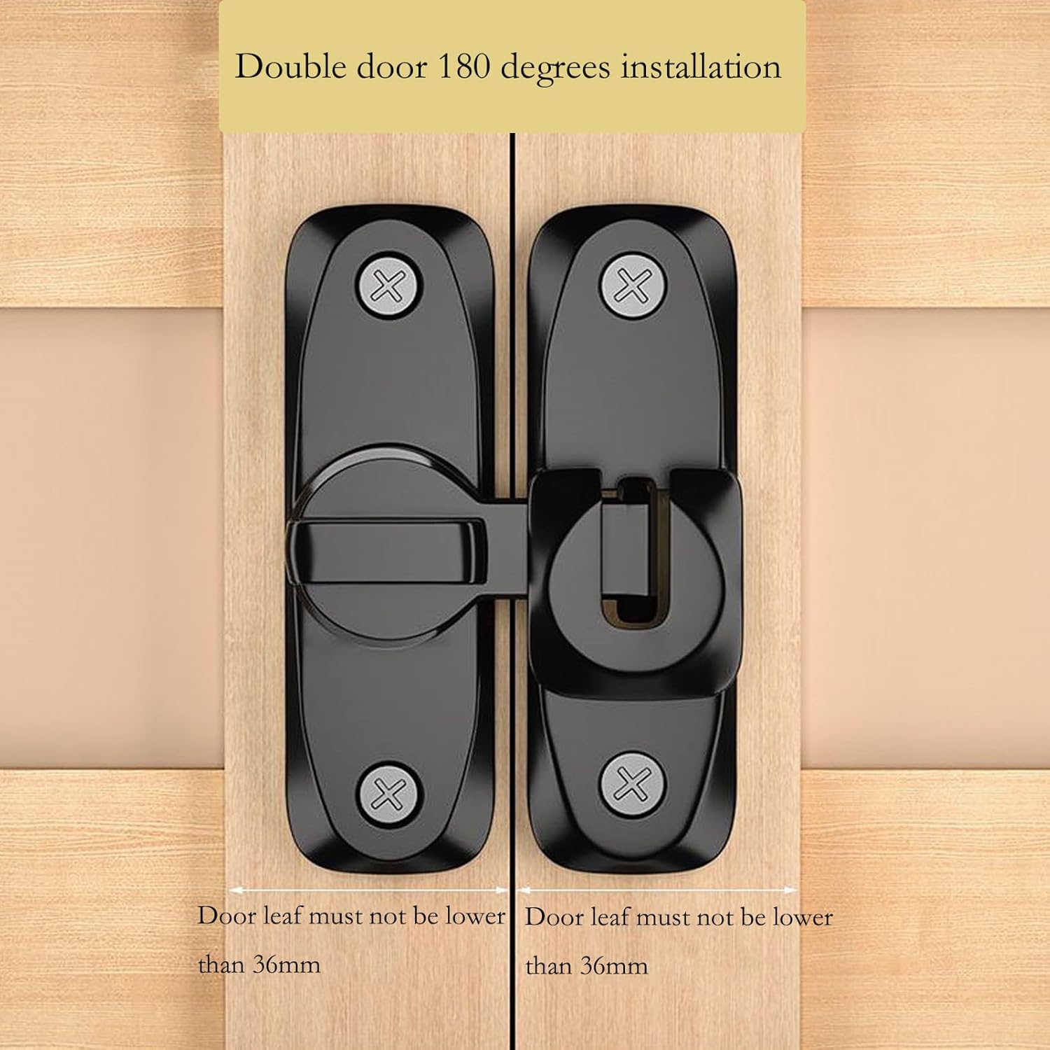 Chiusura a scatto - Serratura di sicurezza - Serratura a scatto con foro per lucchetto - (grigio) - 2