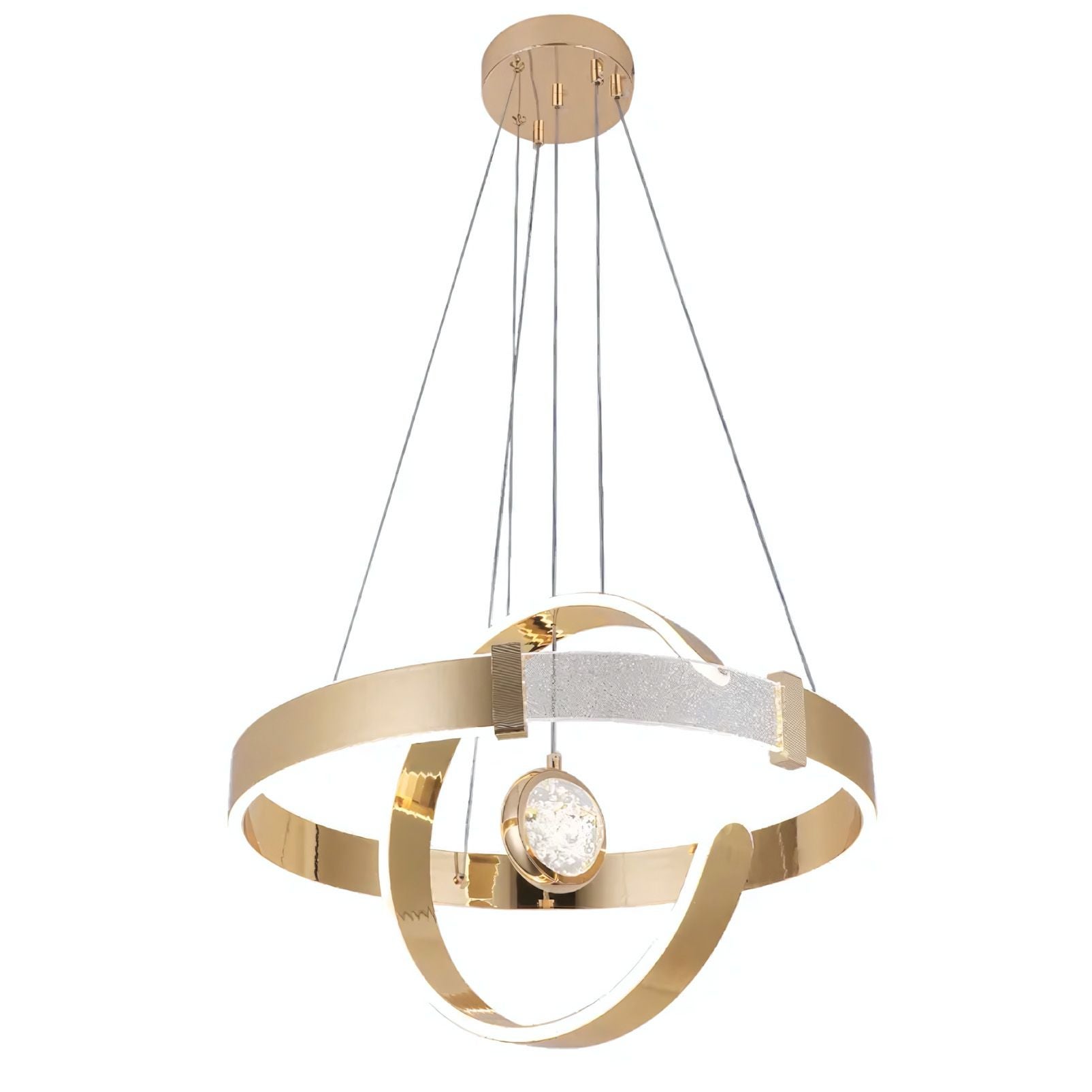 Lampa Sufitowa Wisząca Led Toolight Lhj060-Cp Złoty