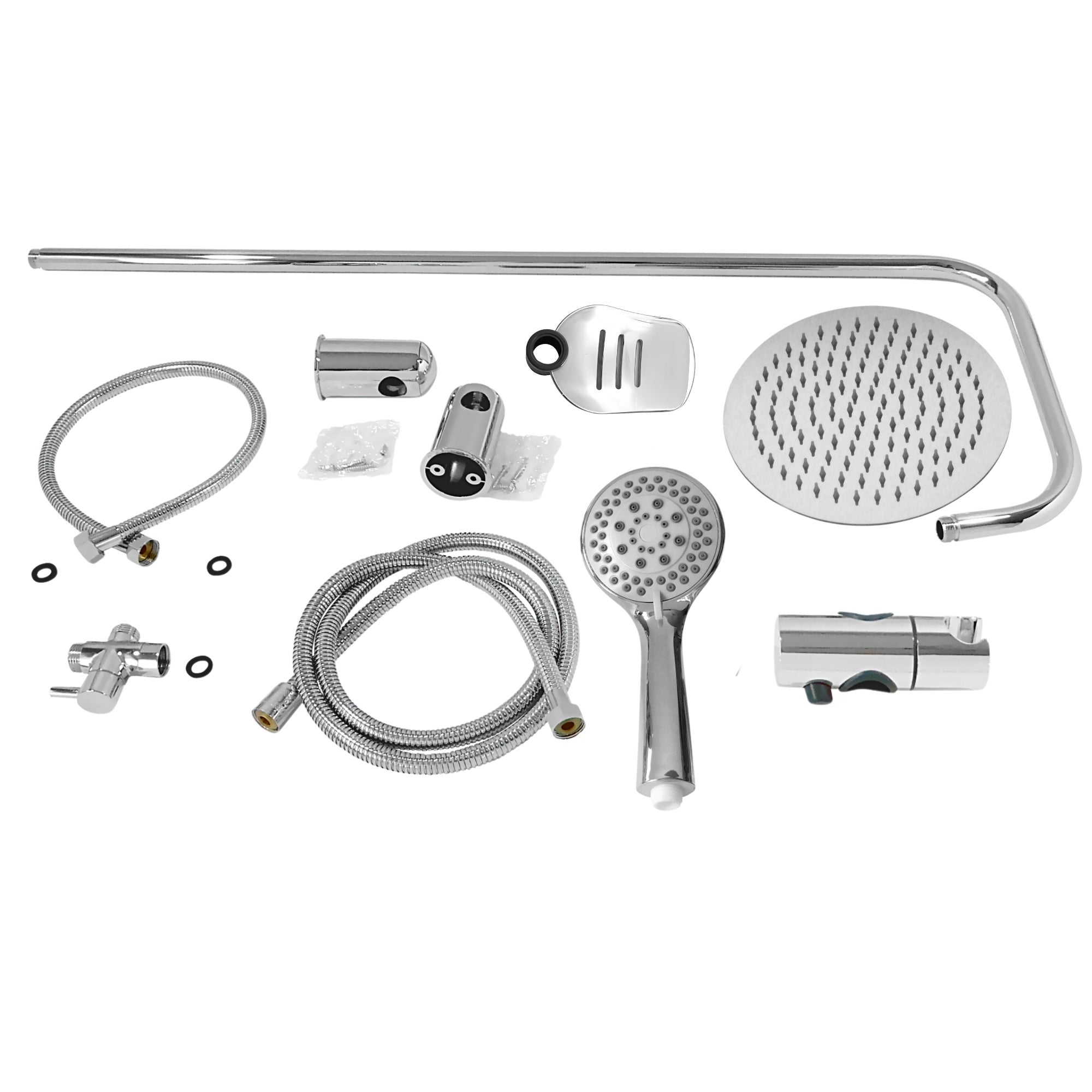 Zestaw prysznicowy natynkowy Estiva Lim Round deszczownica 20 cm chrom połysk 1 szt - 3