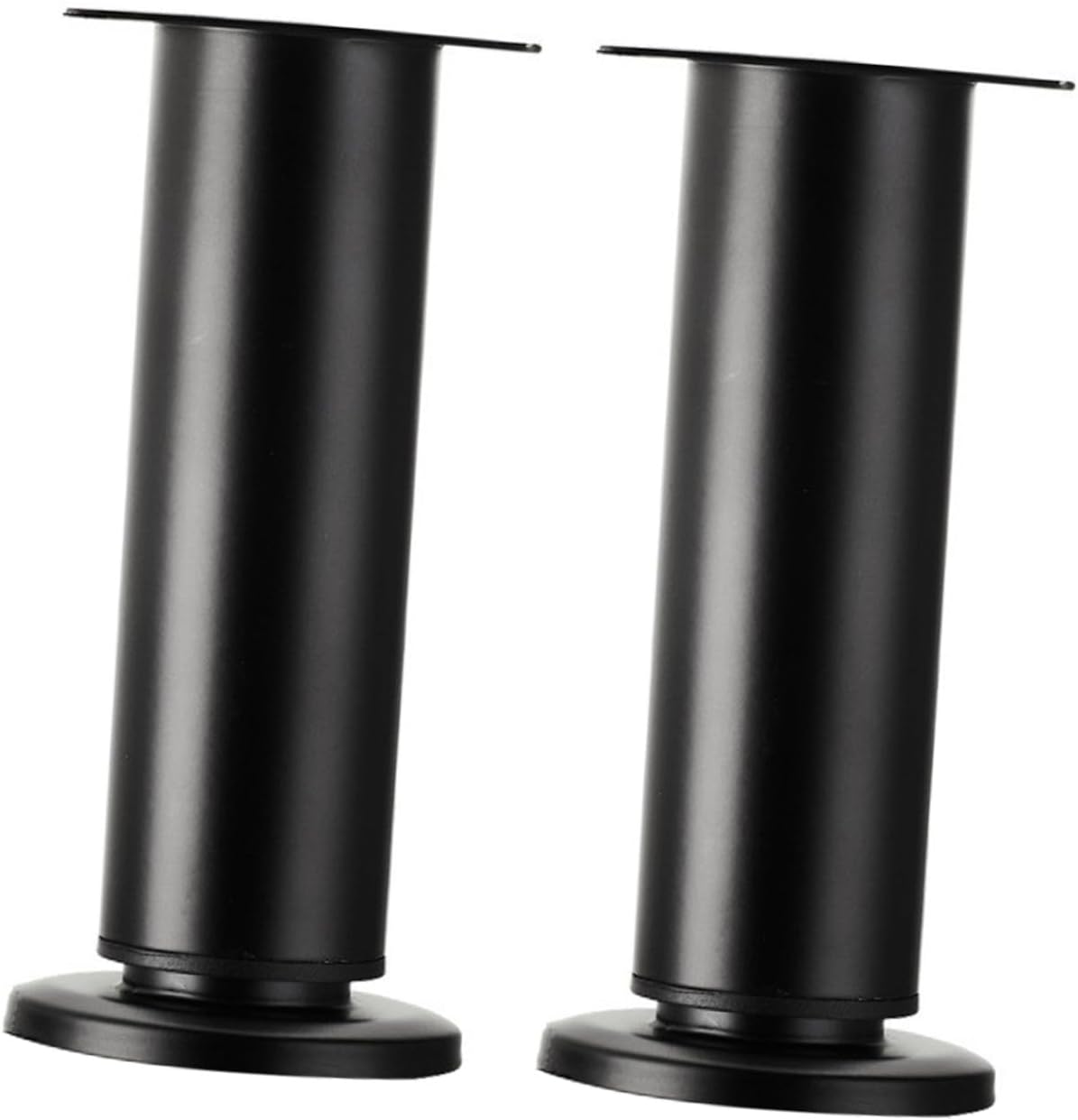 2 bucăți picioare reglabile pentru mobilă din metal negru, design extensibil, înălțime reglabilă 18-30 cm, pentru canapele și mese