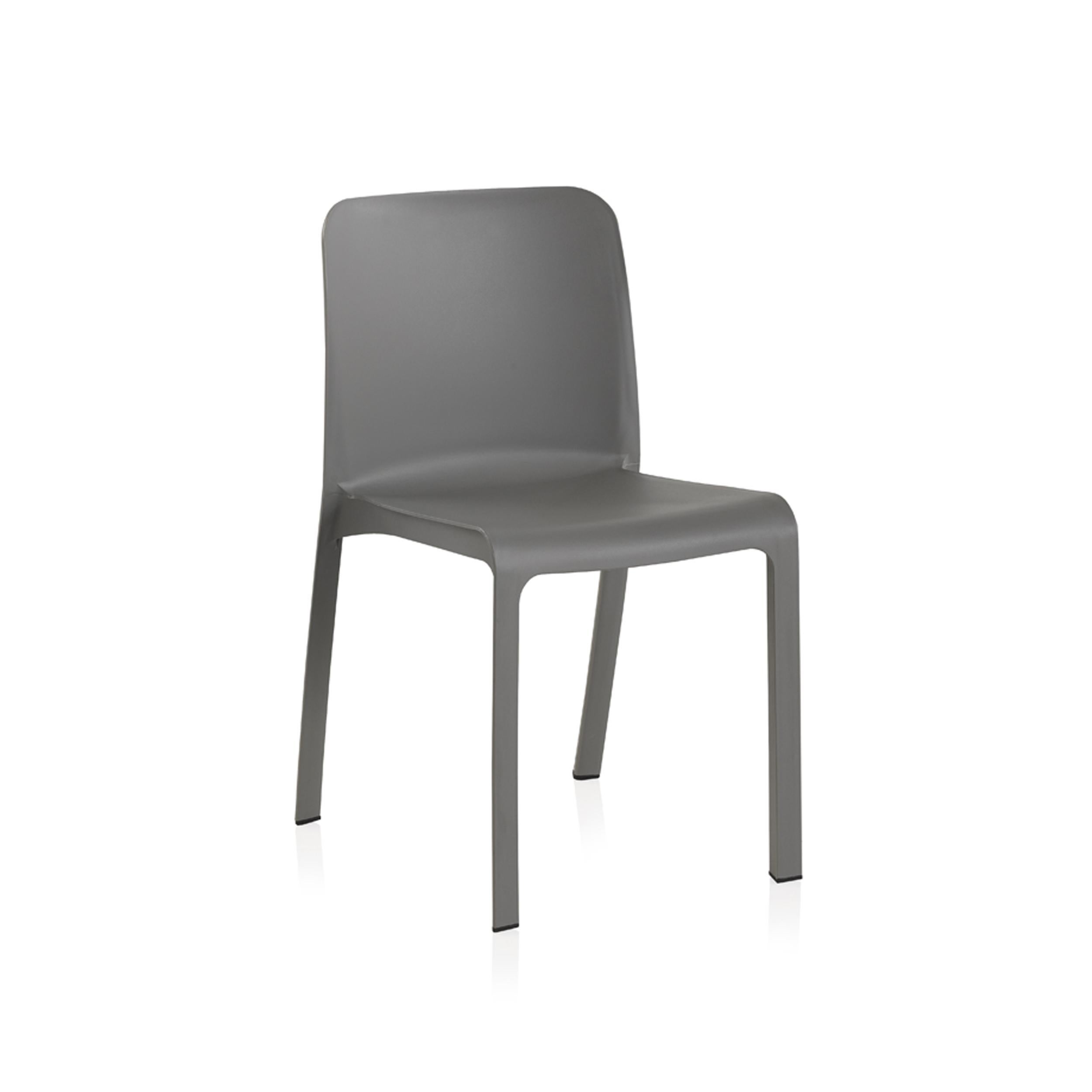 Lot de 6 Chaise de jardin sans coussin Grana en Plastique Gris - 7
