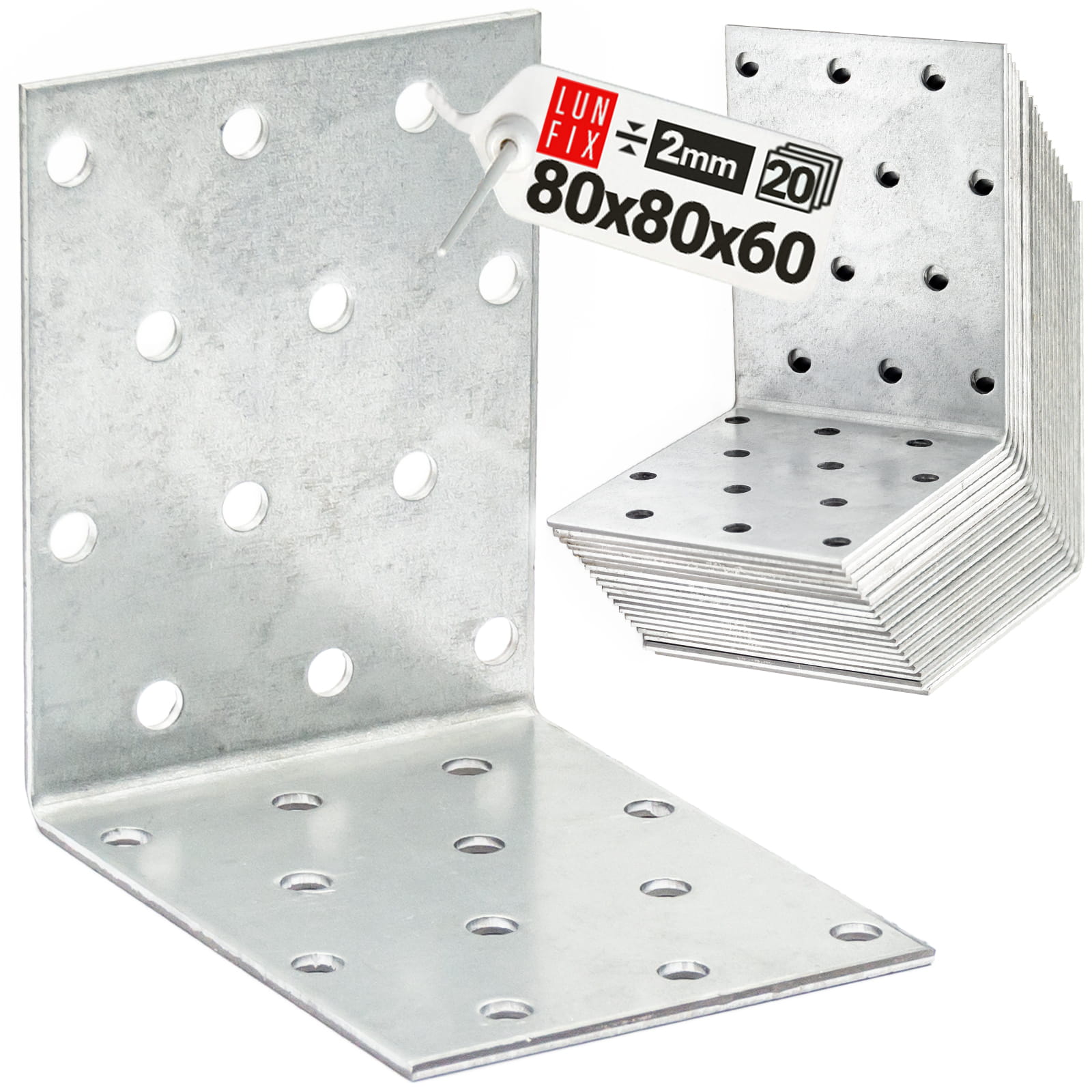 Kątownik montażowy 80x80x60x2 20szt.