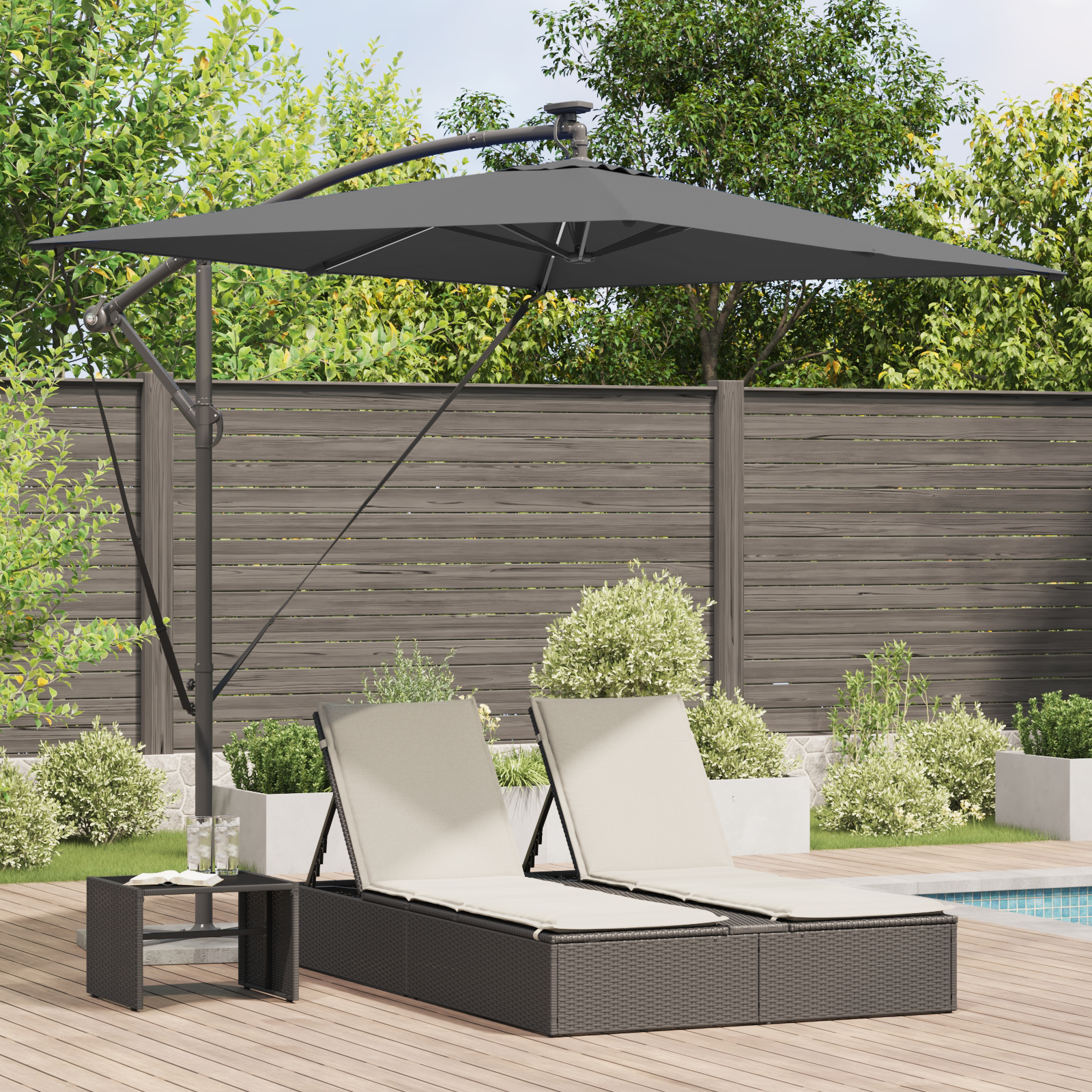Housse De Parasol Banane Imperméable 420D – Taille 205 Cm – Avec Cordon Et Sangle Coupe-vent
