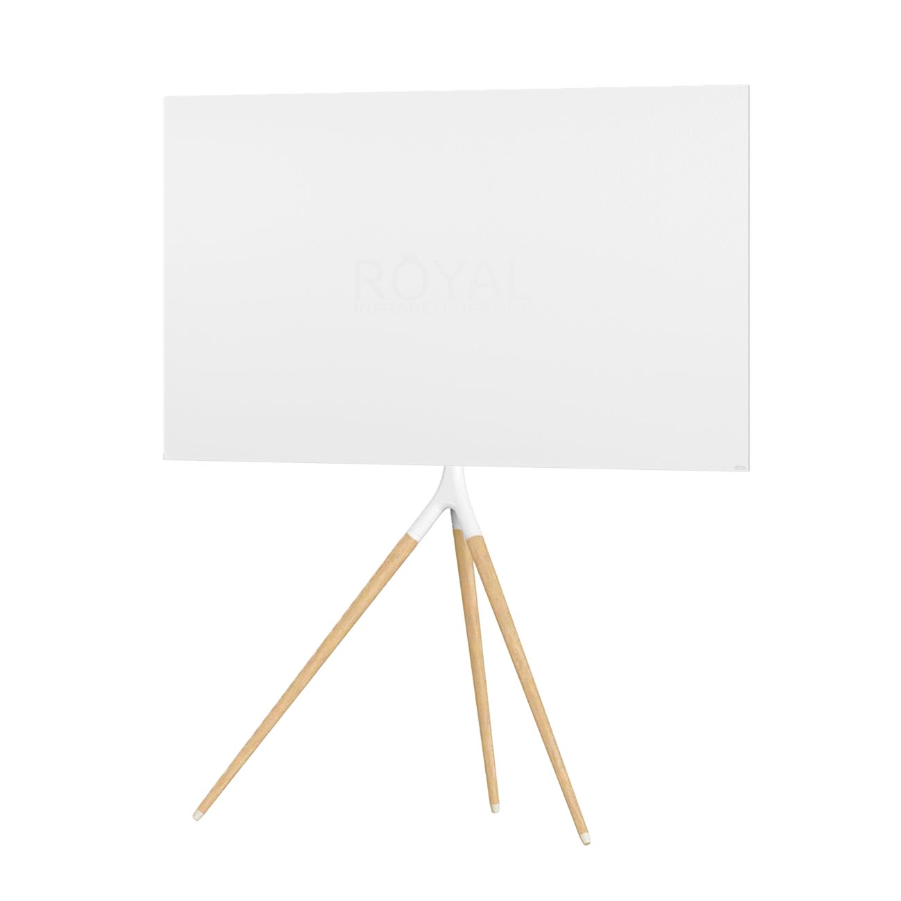 Panel calefactor de infrarrojos lejanos domus air 900w blanco con soporte trípode (termostato no incluido)