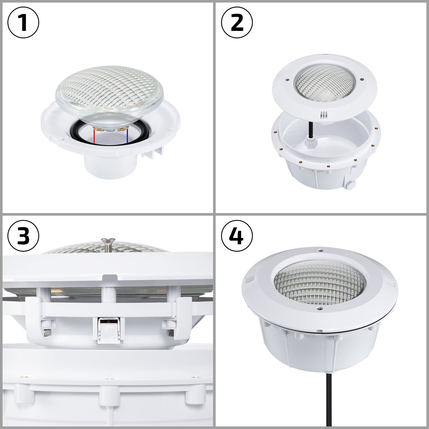 Ampoule LED Submersible Piscine PAR56 | 35W 12V AC/DC | 2900lm Éclairage | IP68 Étanche | Utilisation Intérieure/Extérieure | 6000K - 6
