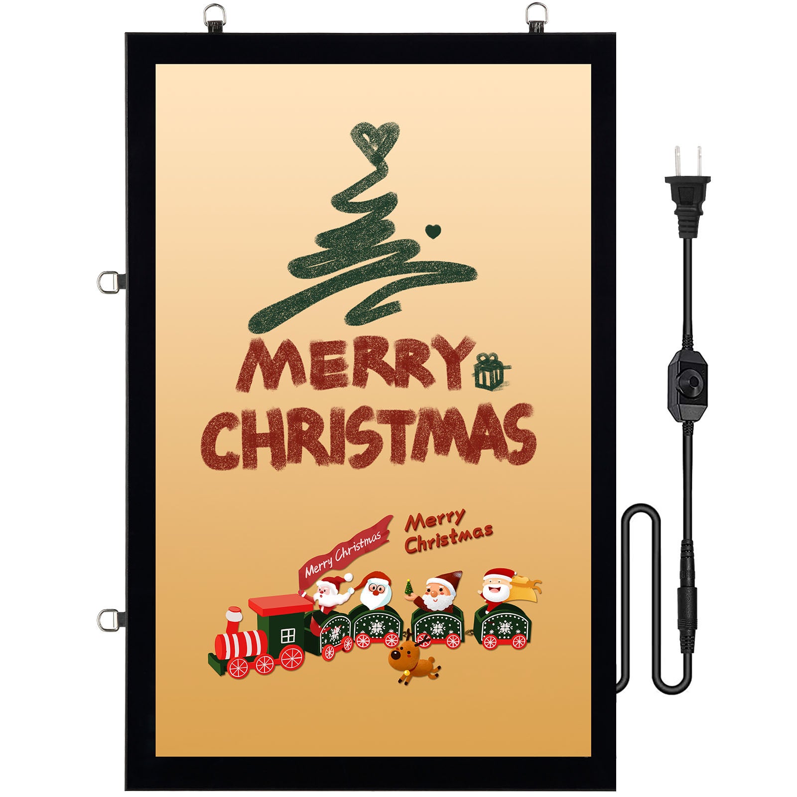 Vevor marco para póster led negro, 16.0 x 24.0 in, marco de aluminio con retroiluminación led, versátil pantalla de pared horizontal y vertical