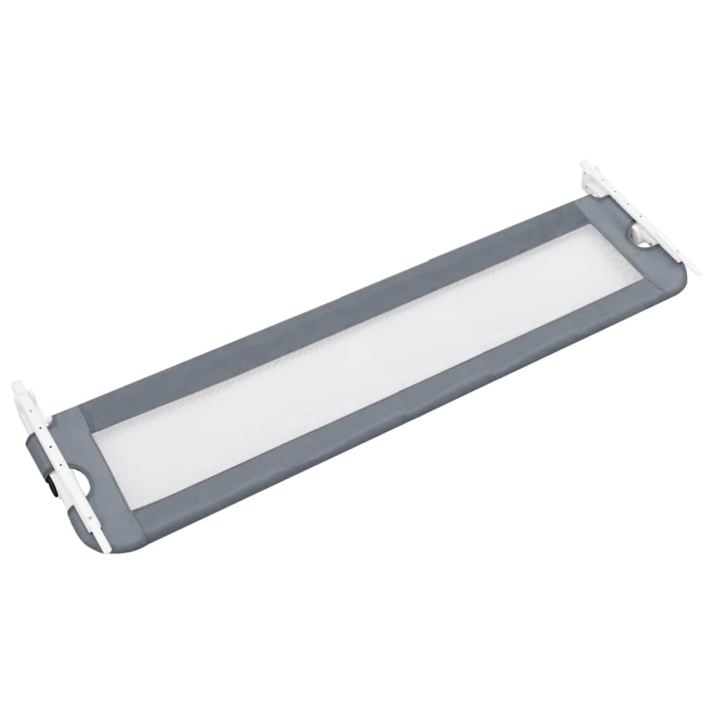 Barra de segurança p/ cama infantil 120x42cm poliéster cinzento vidaXL - 4