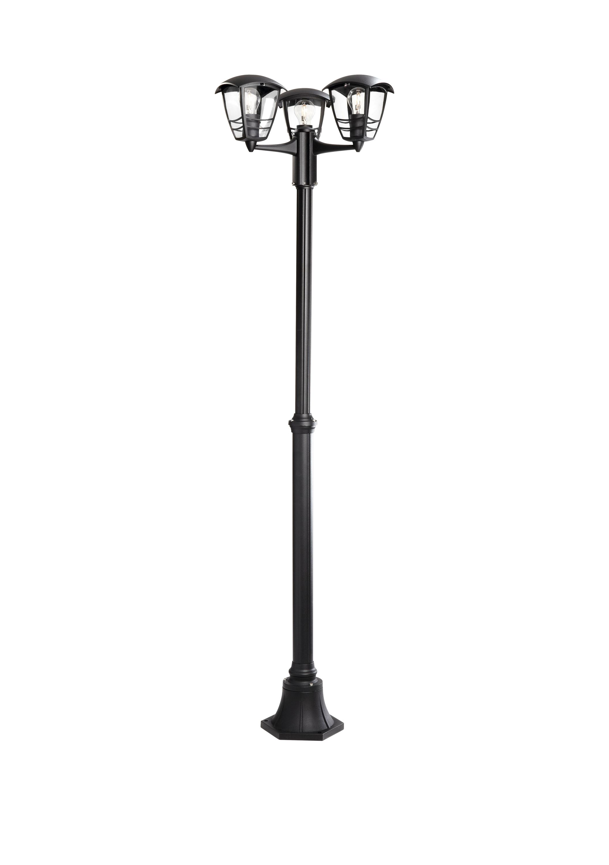 Lampa Ogrodowa Zewnętrzna Słupek 184cm Latarnia 3x E27 IP44 Czarna Creek Philips - 2