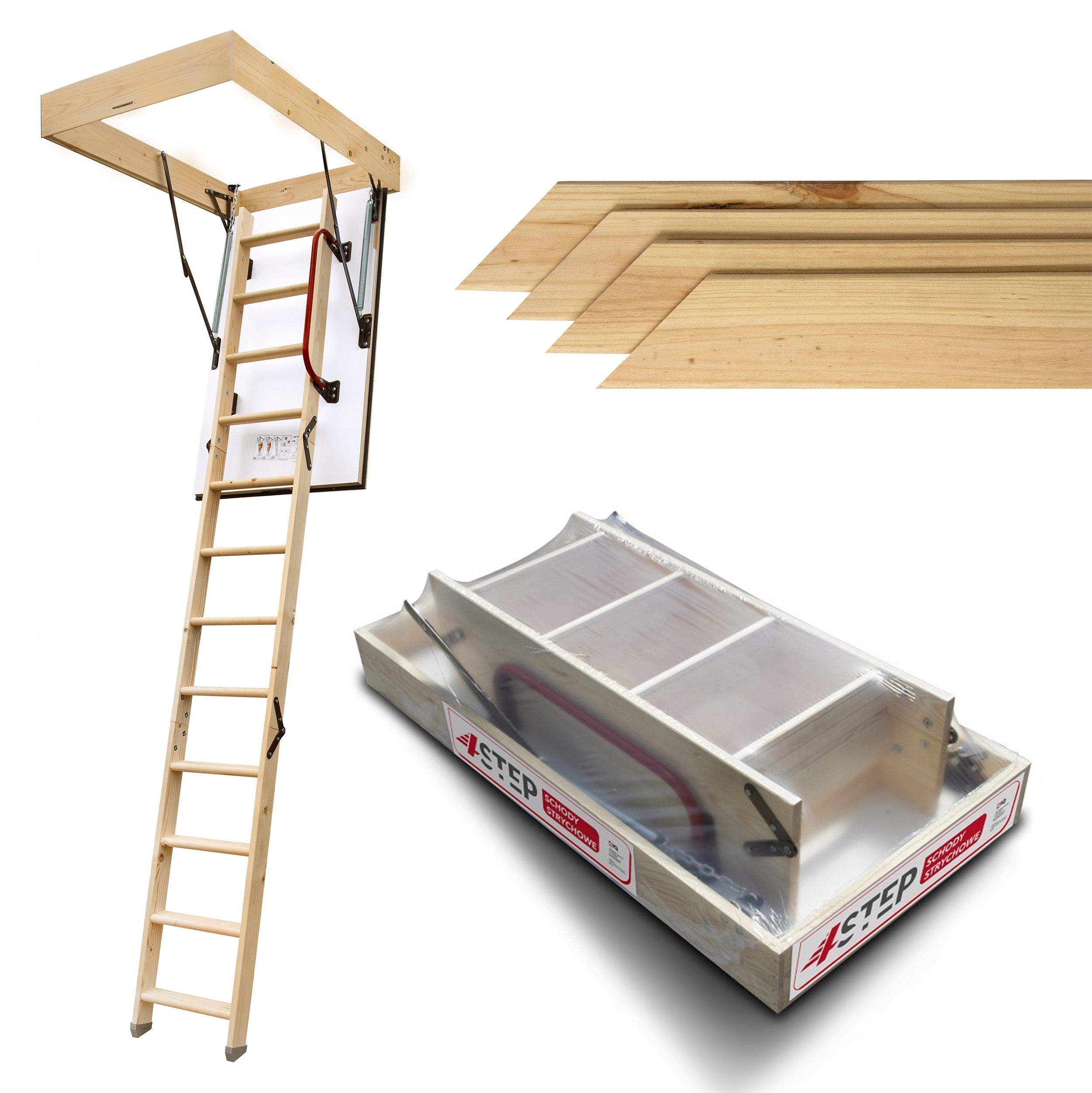 Schody Strychowe Extra 120x80 0,86 W/m2k + Listwy Zestaw