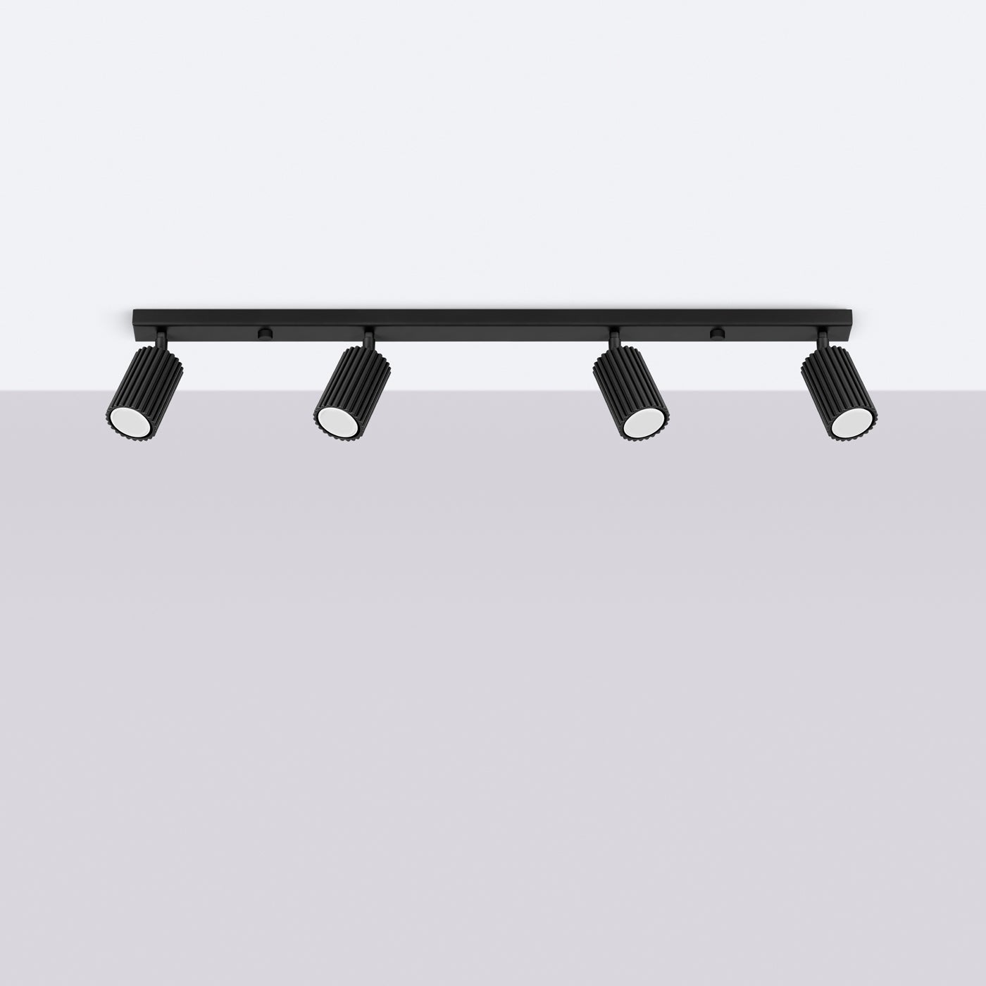 Plafon GLOOW 4L czarny LED 4000K - 81x6.5x16.5cm Sollux