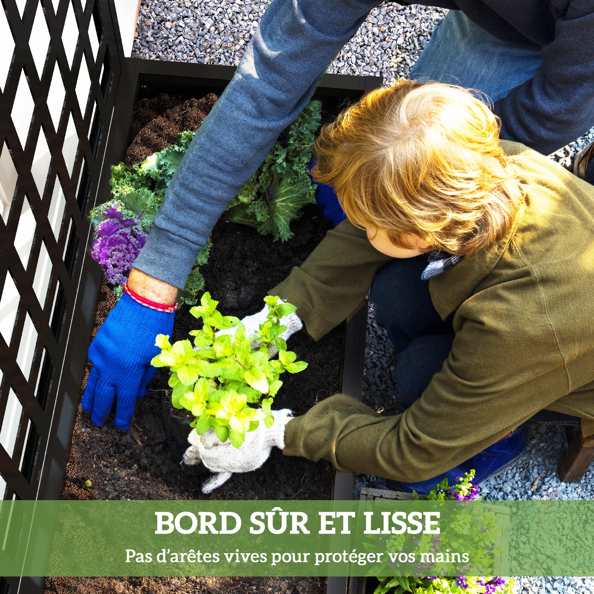 Jardinière avec treillis Acier galvanisée Outsunny - 6