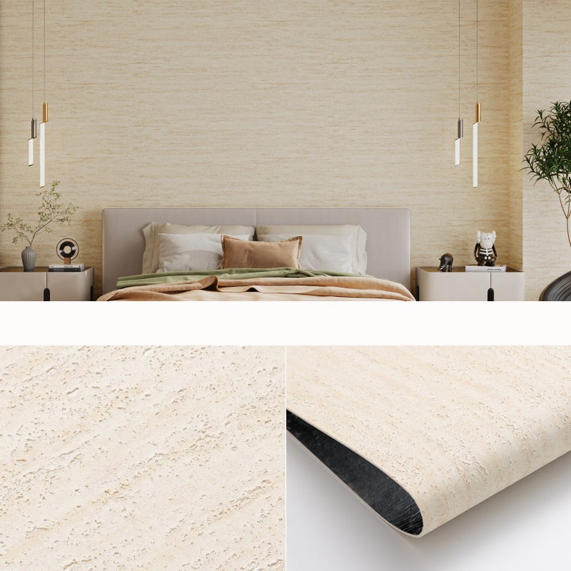Panneau mural autocollant en PVC imitation travertin, papier peint décoratif autocollant, résistant à l'huile, pour bureau et chambre, 60 x 280 cm - 7