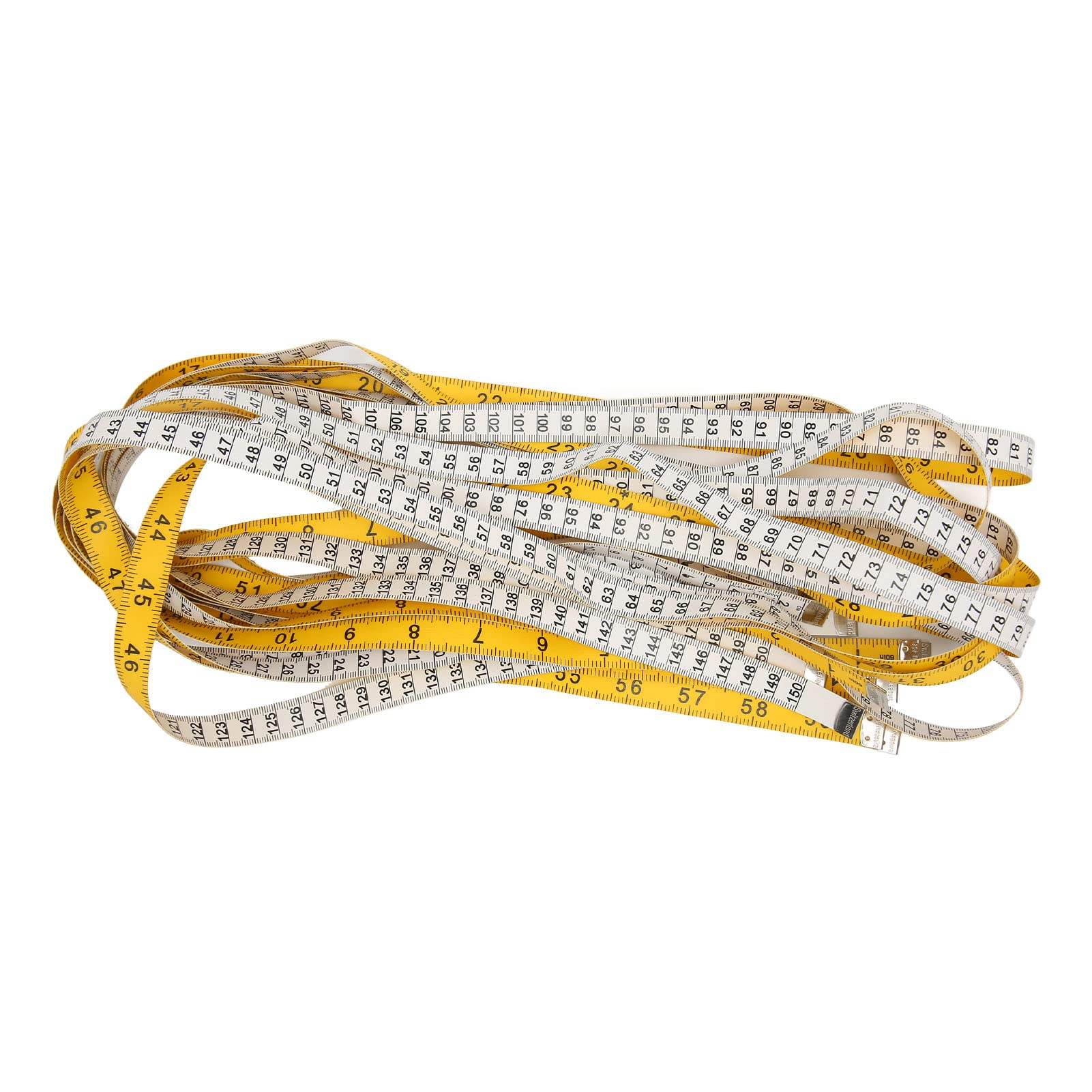 Lot de 10 rubans à mesurer de 1,5 m, double face, transparents, compacts, po - 8