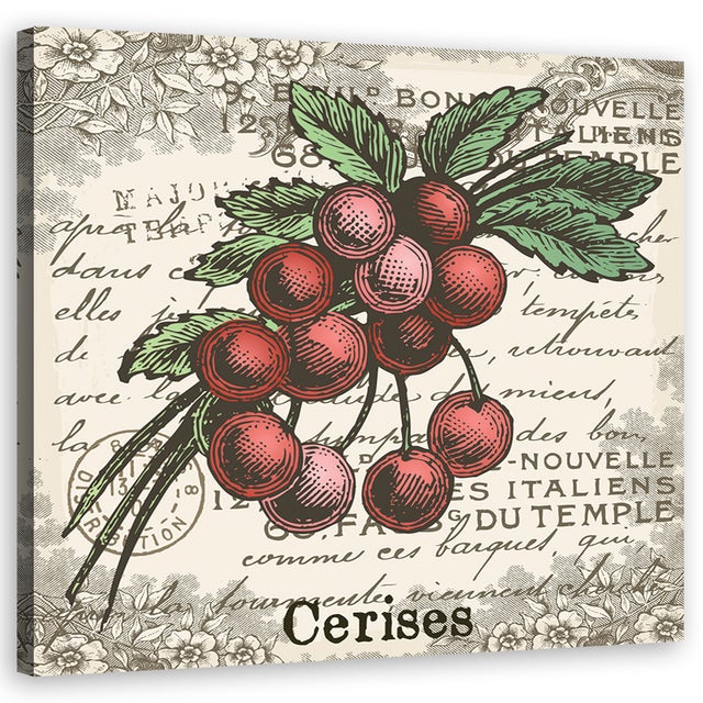 Cadre déco Cherry vintage 30x30