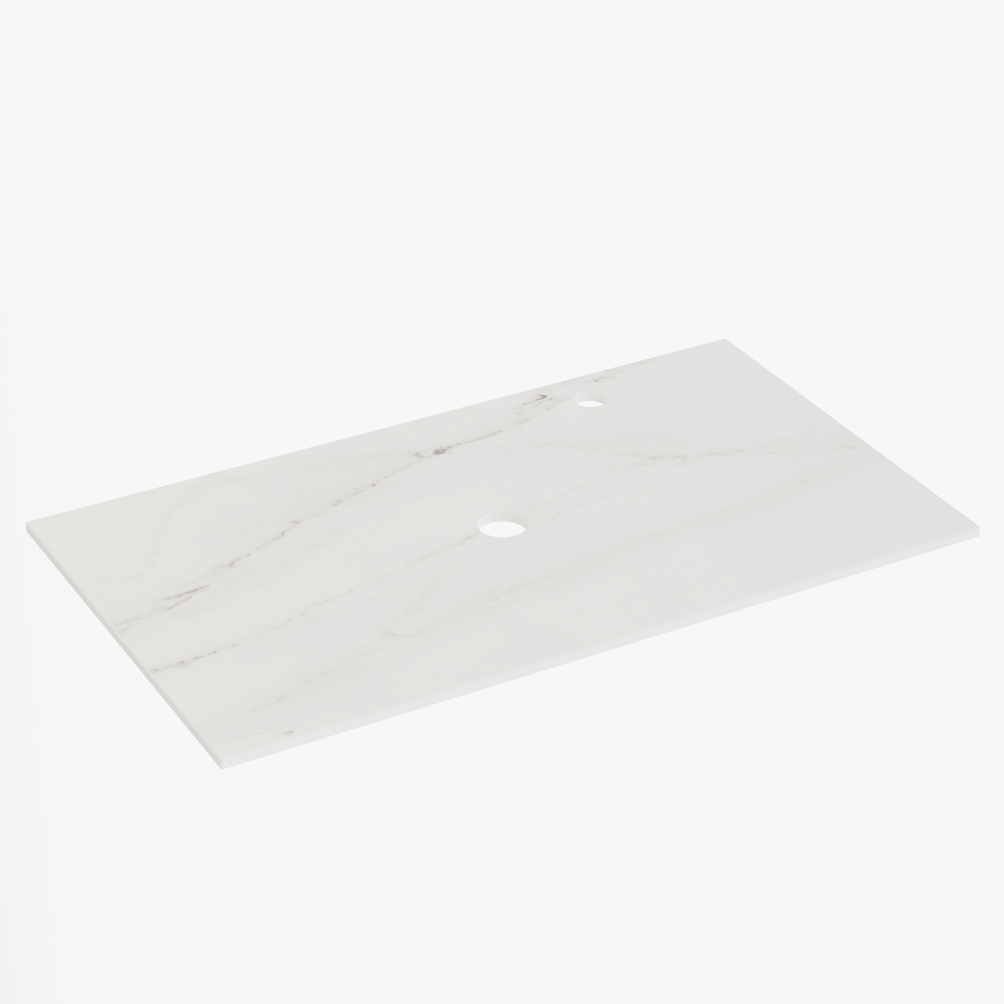 Blat umywalkowy Dekton biały 81x46x1.2 cm