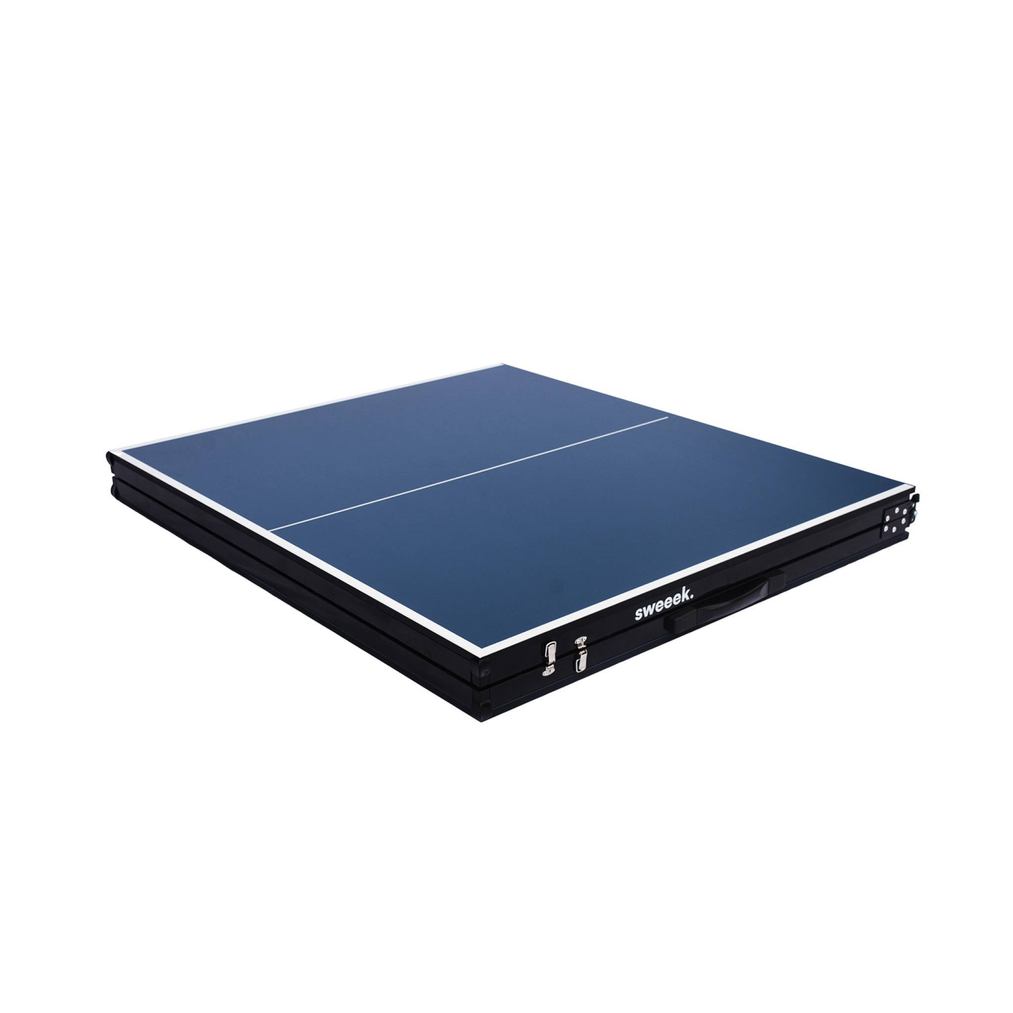 Table de ping pong d'intérieur médium. bleu. avec 2 raquettes et 3 balles TABLE DE PING PONG MEDIUM PLIABLE - 3