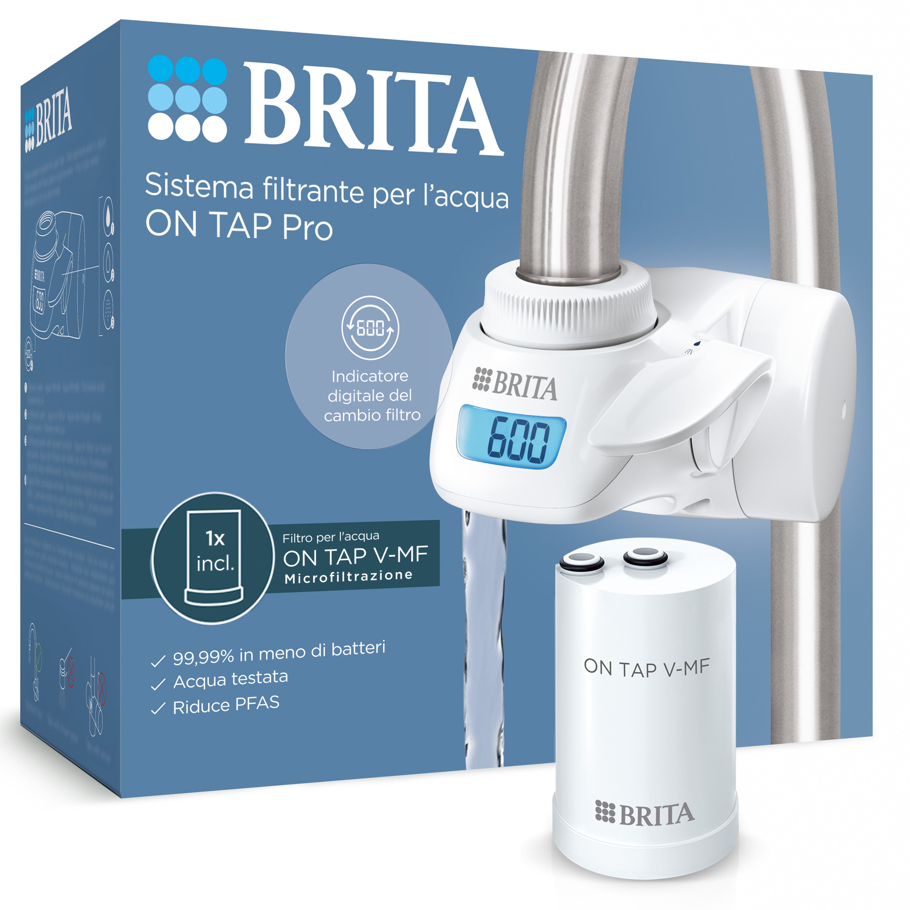 Brita Filtro De Agua On Tap Pro V-Mf (600 L) Incluye 5 Adaptadores Y 1 Filtro , Leroy Merlin