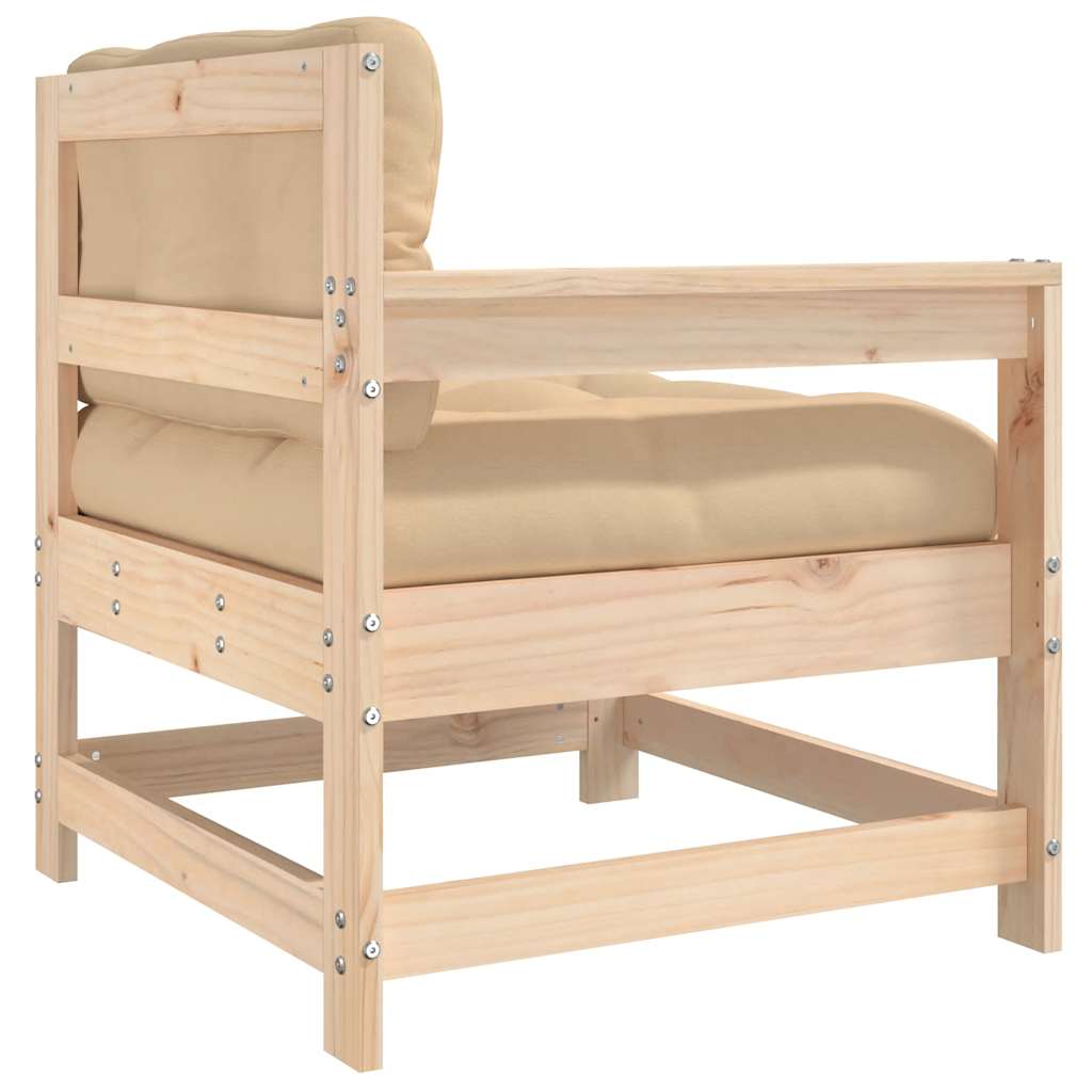 vidaXL Chaises de jardin avec coussins lot de 2 bois de pin massif - 6