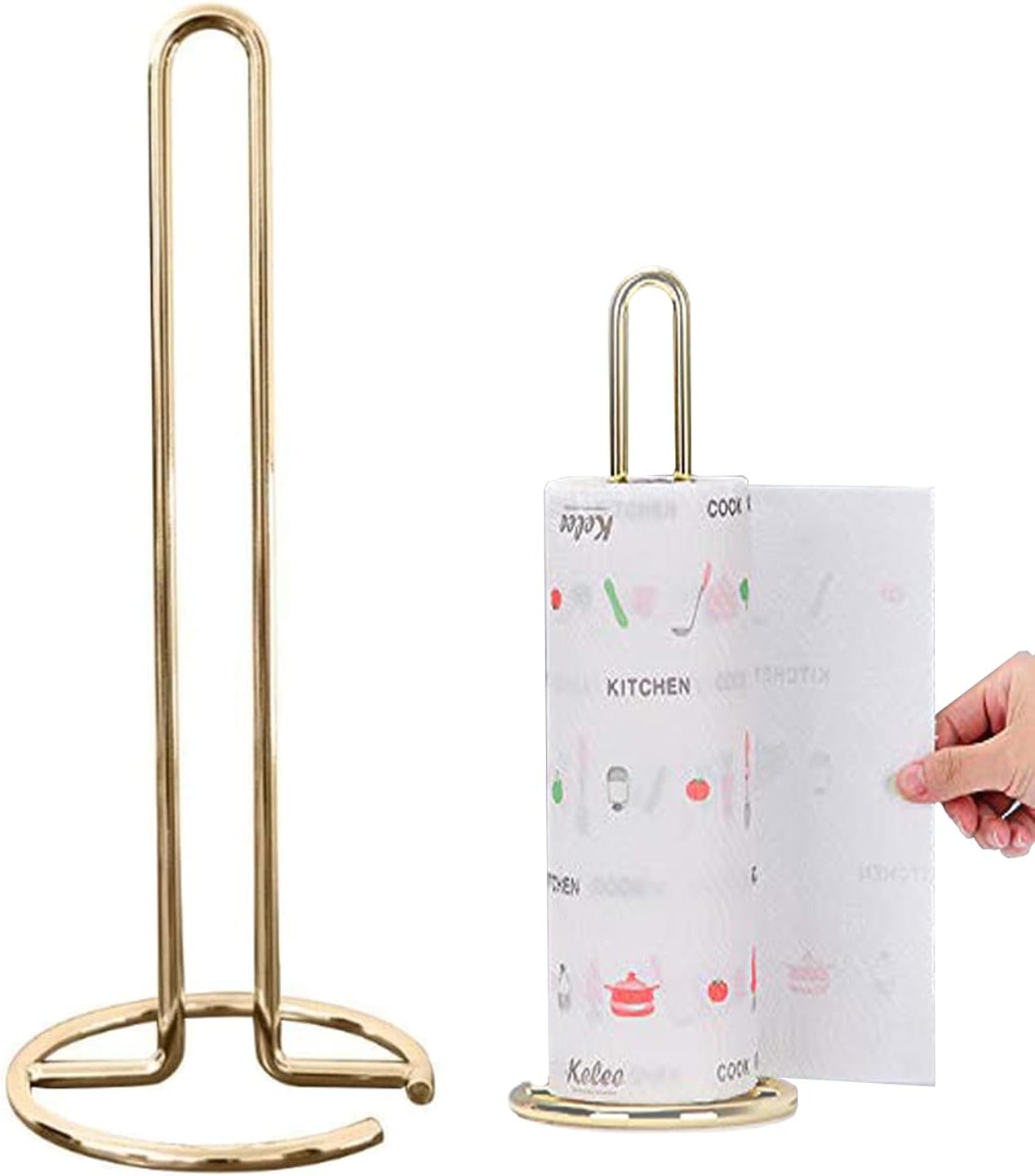 Uchwyt na papier toaletowy, przenośny uchwyt na papier kuchenny ze stali nierdzewnej, złoty uchwyt na papier toaletowy, pionowy dozownik papieru ze st