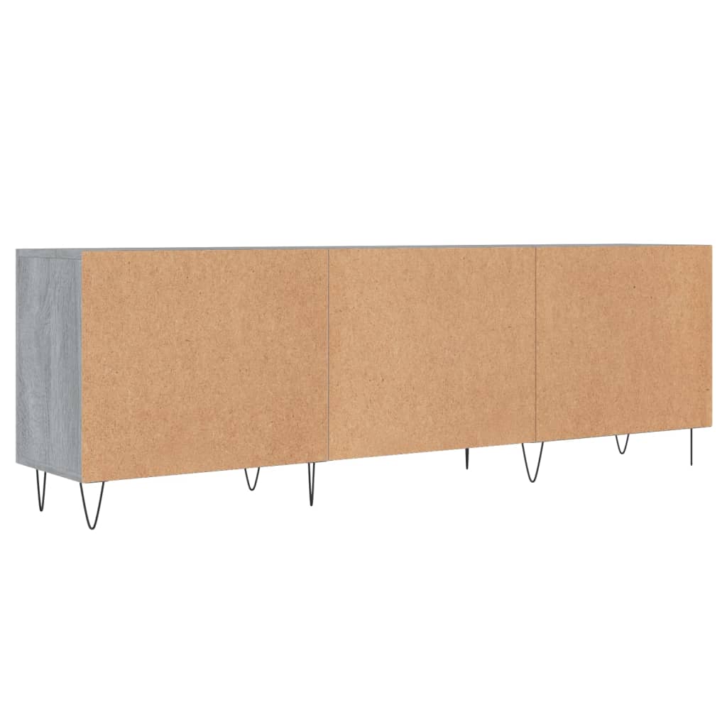 Meuble TV sonoma gris 150x30x50 bois d'ingénierie - 8