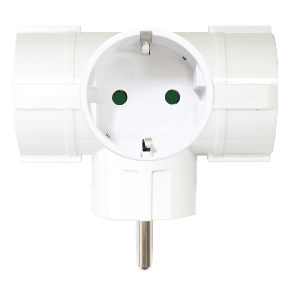 Adattatore Domino Laterale 2x16A Bianco – Presa Multipla A Spina, Uso Interno, IP20, 250V - 6