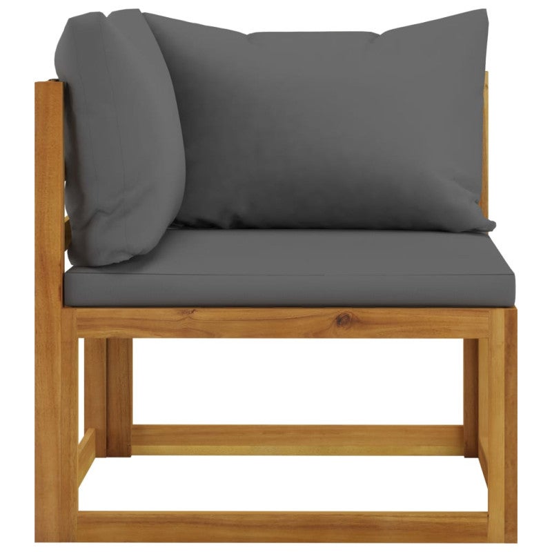 Salon bas de jardin en Bois Gris 5 personnes - 6
