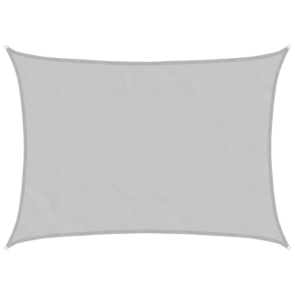 Voile d'ombrage simple Voile solaire - gris clair 7x5 m 100% polyester ...