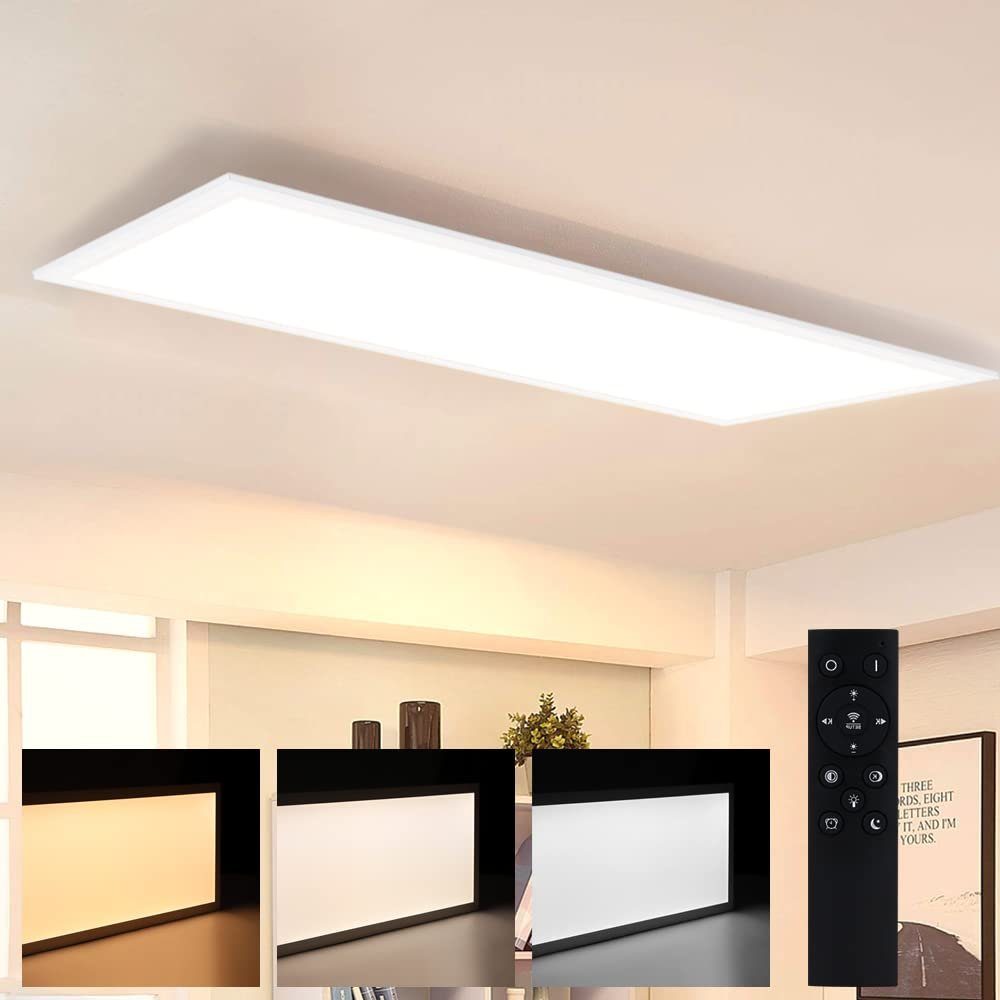ZMH Ściemnialna lampa sufitowa ED z panelem i pilotem