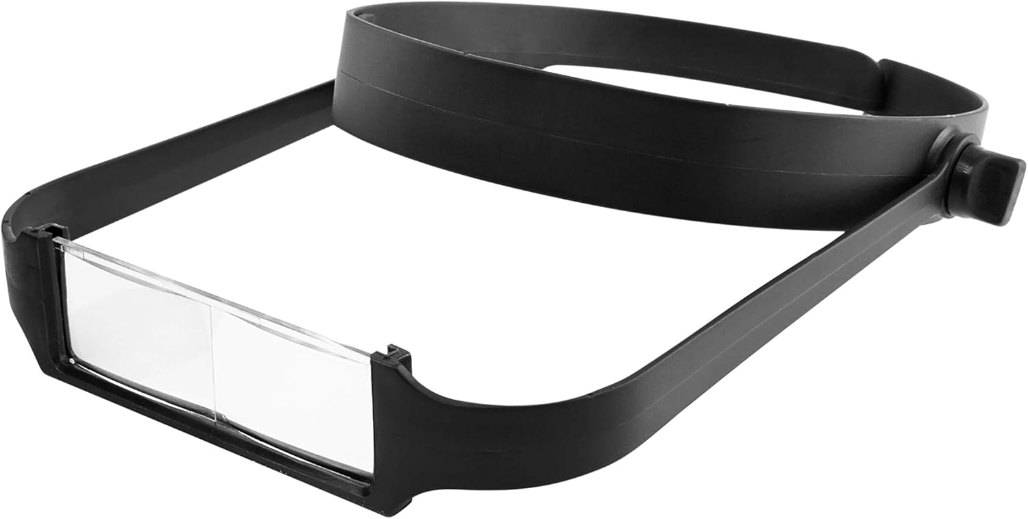 Lupa na głowę Slimline z 4 soczewkami, czarna
