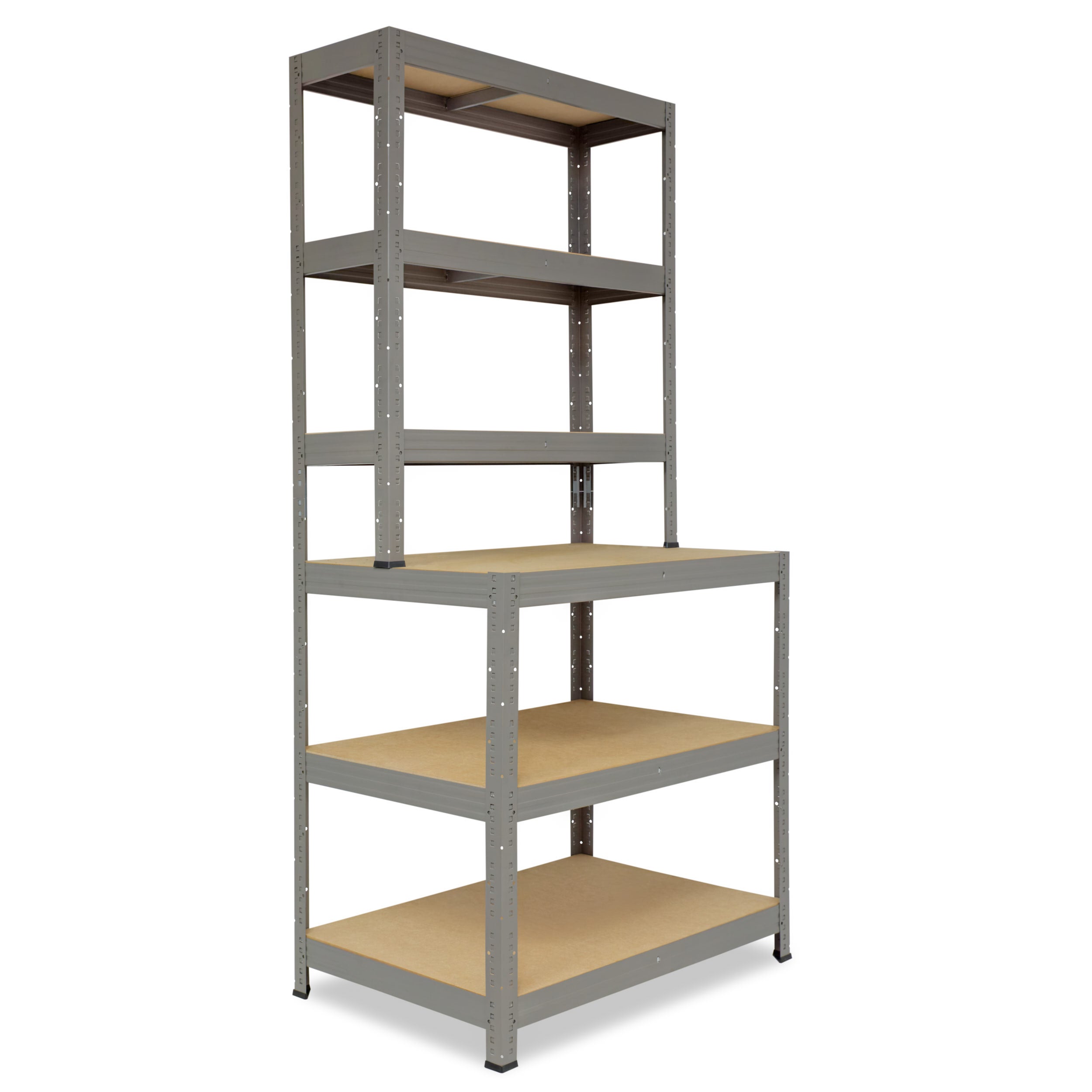 Shelfplaza Étagère Charge Lourde Galvanisée 190x80x60cm - 6 Niveaux 145kg Par Niveau