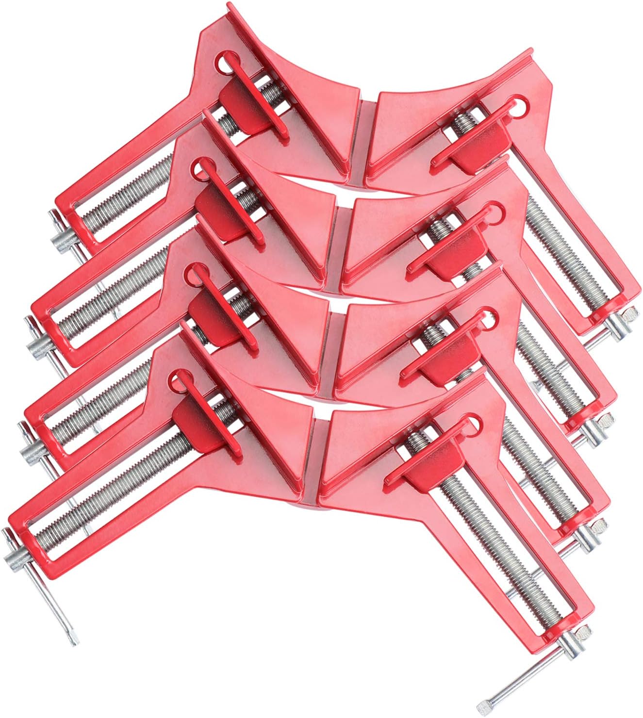 Zestaw 4 zacisków kątowych do obróbki drewna, kąt prosty 90 stopni, regulowany zacisk stolarski do ramy zdjęć, akwarium