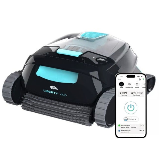 Dolphin Liberty 400 Robot Nettoyeur piscine sans fil Batterie Balayage intelligent