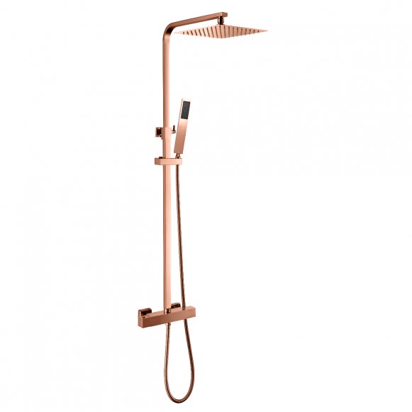 COLUMNA DE DUCHA TERMOSTÁTICA EN LATÓN ORO ROSA (COBRE) SC428 COLECCIÓN PENEE - 5