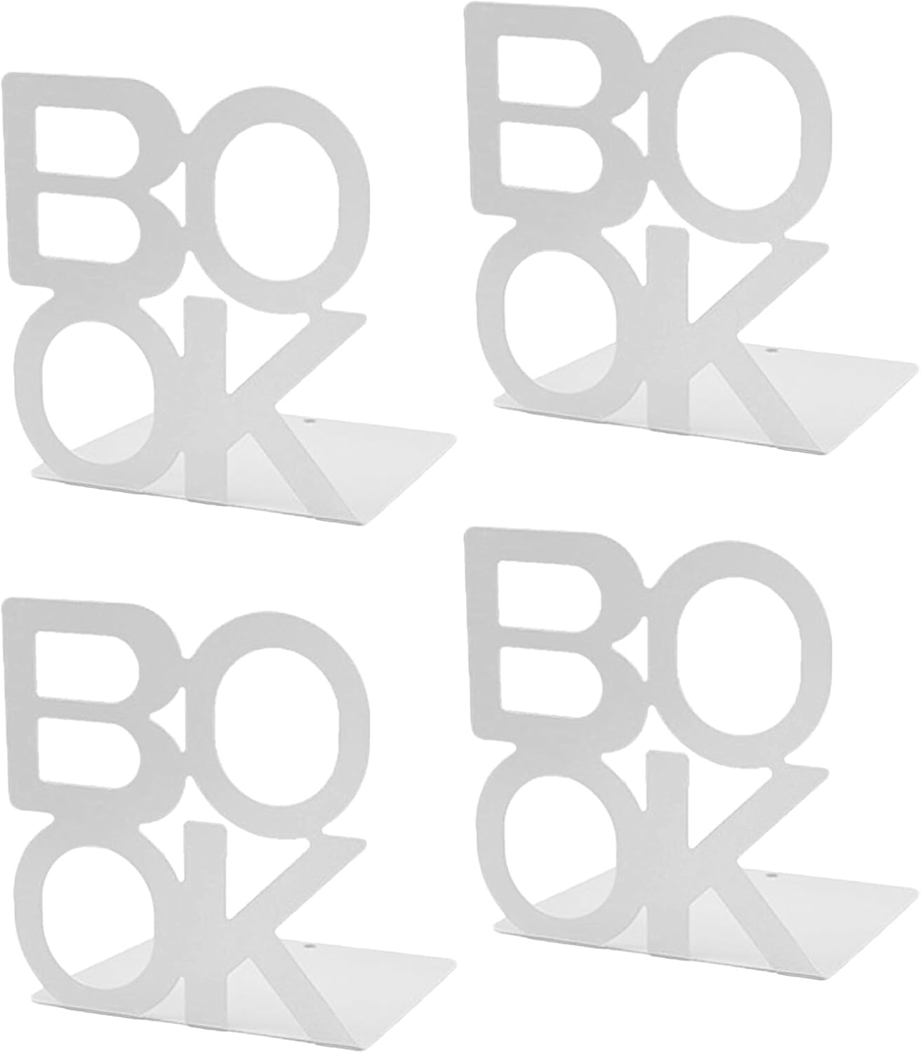 4 metalowe podpórki do książek, puste podpórki do książek, odpowiednie do nauki czytania, biblioteki szkolnej dla dzieci i przechowywania w biurze