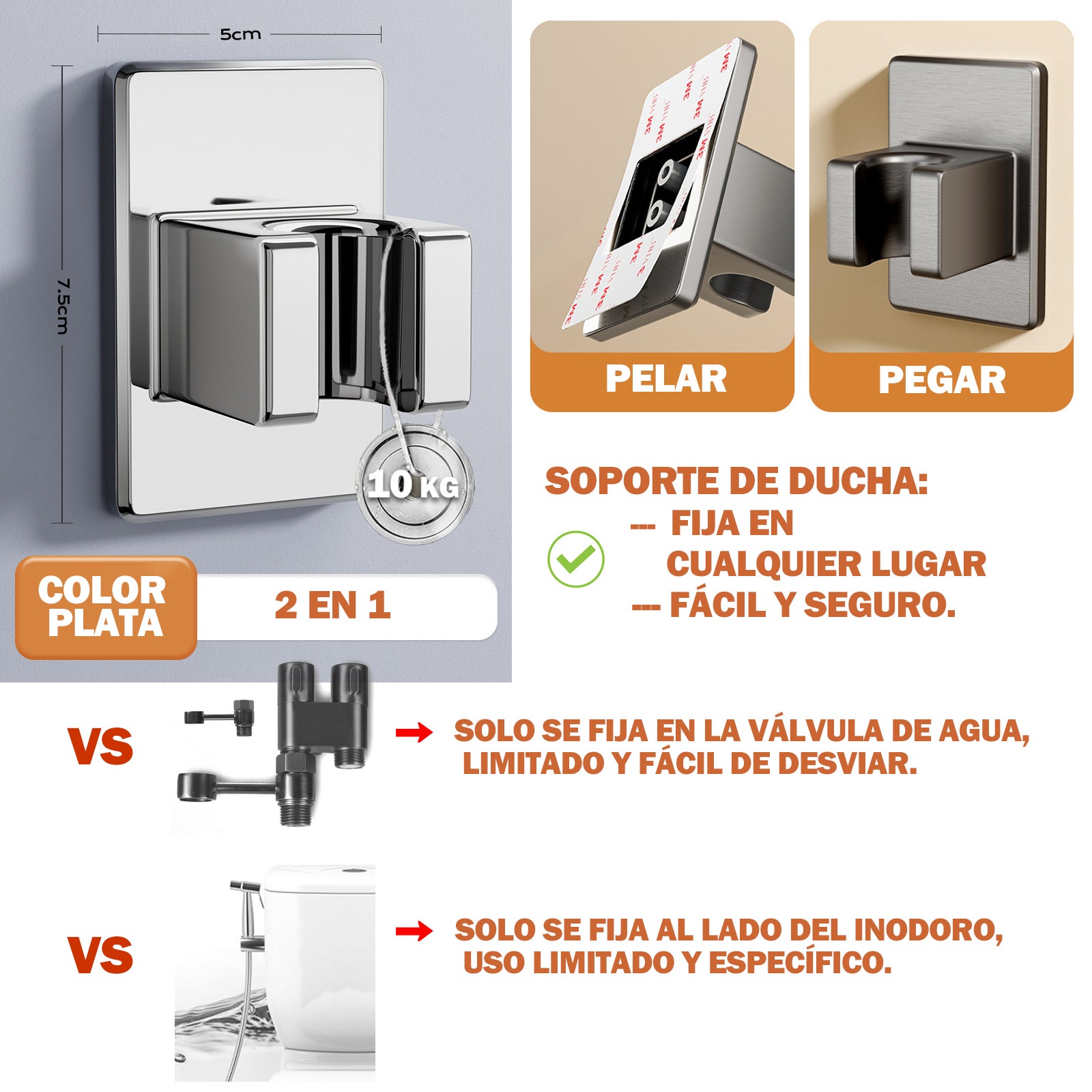 VICTOVA – Doccetta bidet con tubo da 1,5 m, nucleo in ottone, installazione facile, pulizia profonda (kit solo erogatore) - 5