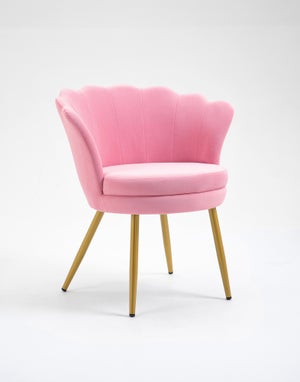 Poltrona Conchiglia Camera da Letto in Velluto Design Moderno