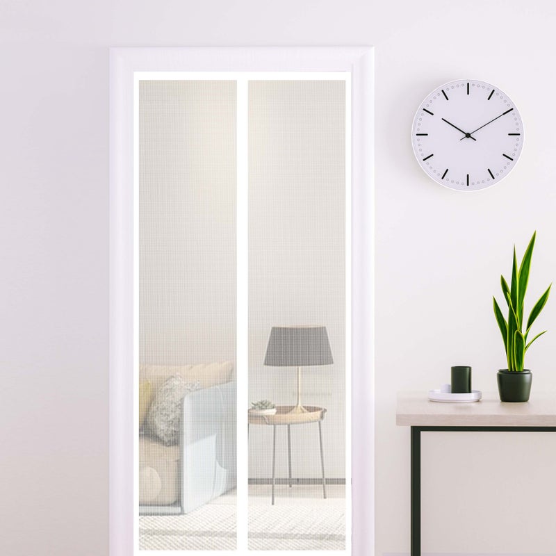 Magnetyczna moskitiera 220 x 100 cm - Biała - bez wiercenia