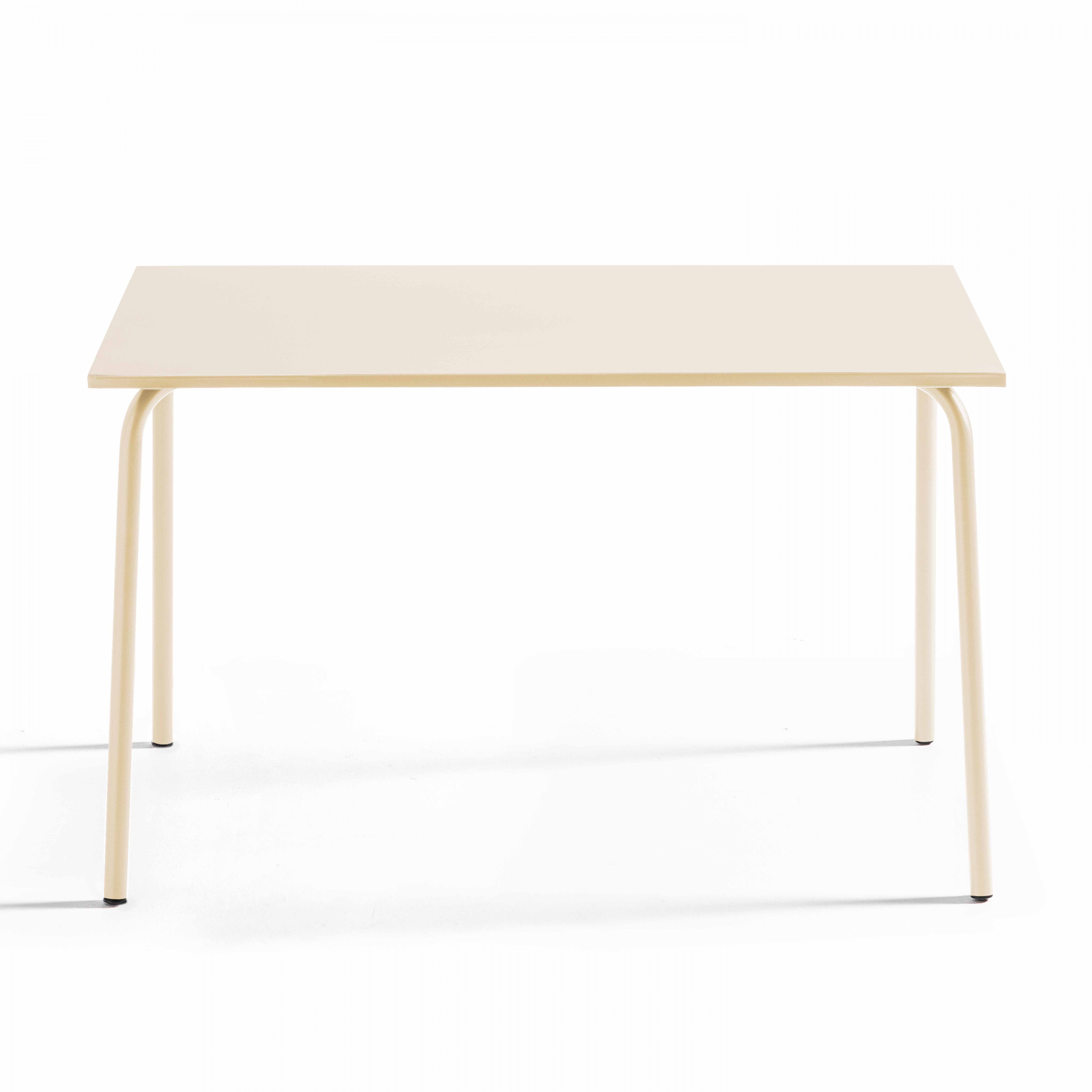 Ensemble table de jardin en métal et 4 chaises ivoire , Palavas - Oviala - 4