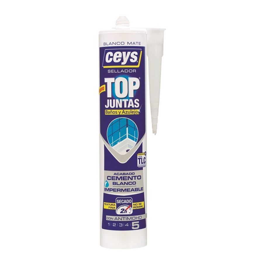 SILICONE CARTOUCHE JOINTS SALLE DE BAIN STOP MOISISSURE BLANC - 2