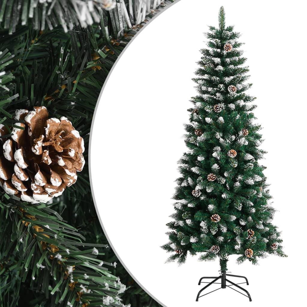 Sztuczna choinka ze stojakiem, zielona, 150 cm, PVC vidaXL