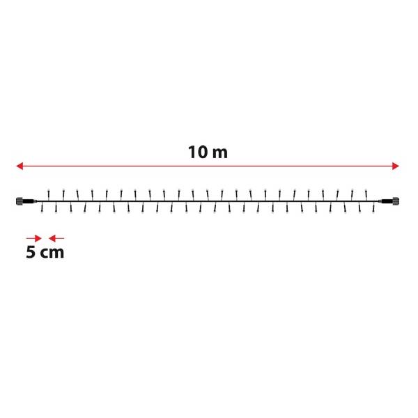 Guirlande lumineuse 10M 200 mini LED blanc chaud Prolongeable 31V câble vert IP44 SMART Connect Lotti - 2