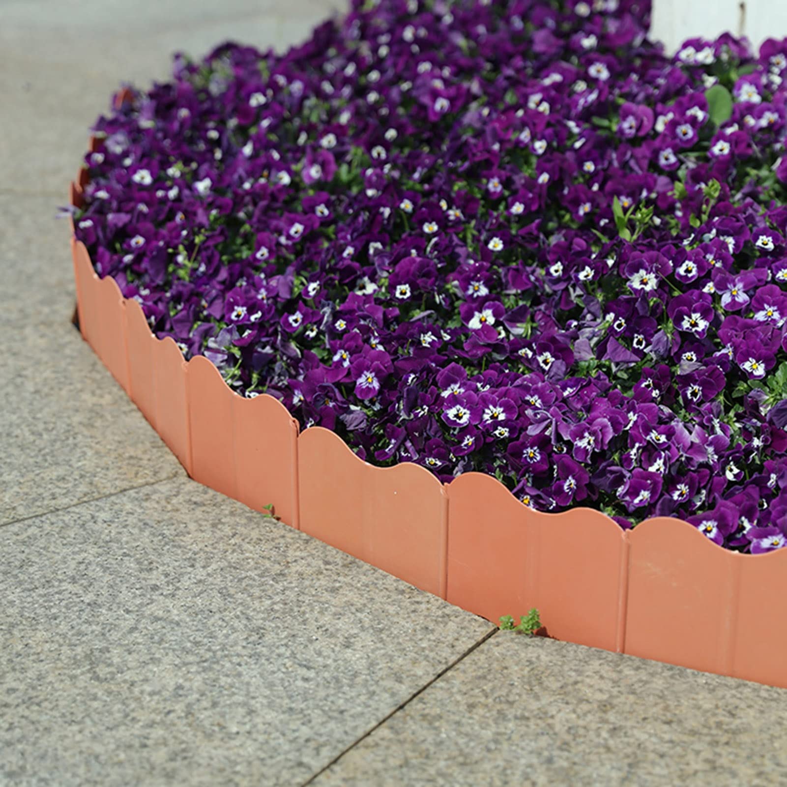 Bordure De Jardin En Plastique 2m - Hauteur 15/22/27cm, Résine Neuve, Design à Emboîtement Pour Parterres Et Allées