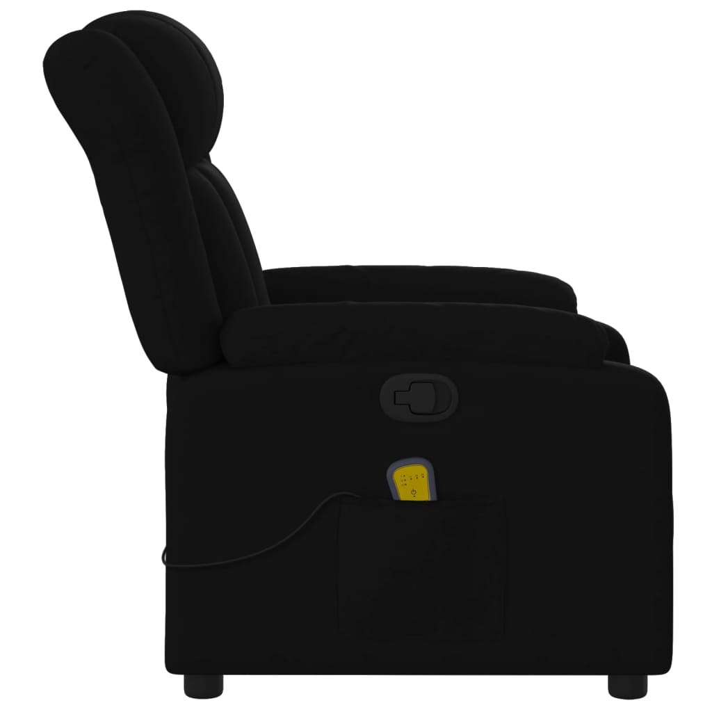 Fauteuil de Salon，Chaise，Fauteuil inclinable de massage noir tissu - 8