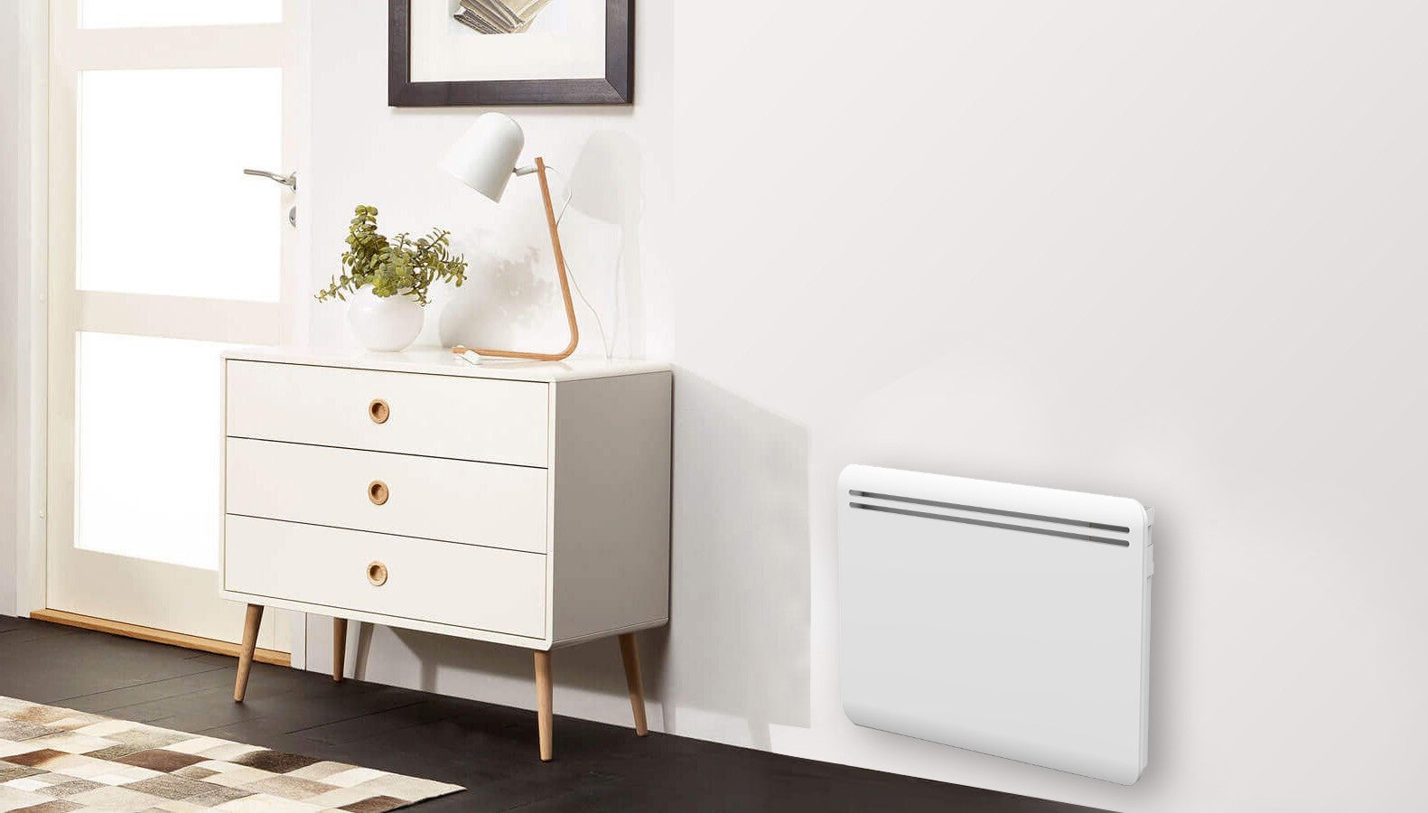 Radiateur Ceraline 10 - Chauffage inertie céramique 1000W blanc - 2