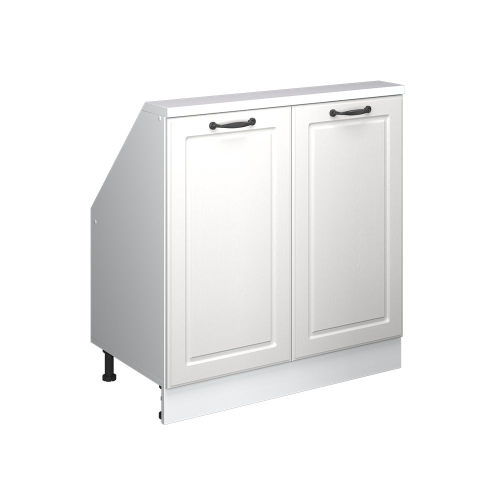 Vicco Szafka kuchenna na dach skośny R-Line, Biały domek wiejski, 80 cm z 2 drzwiami