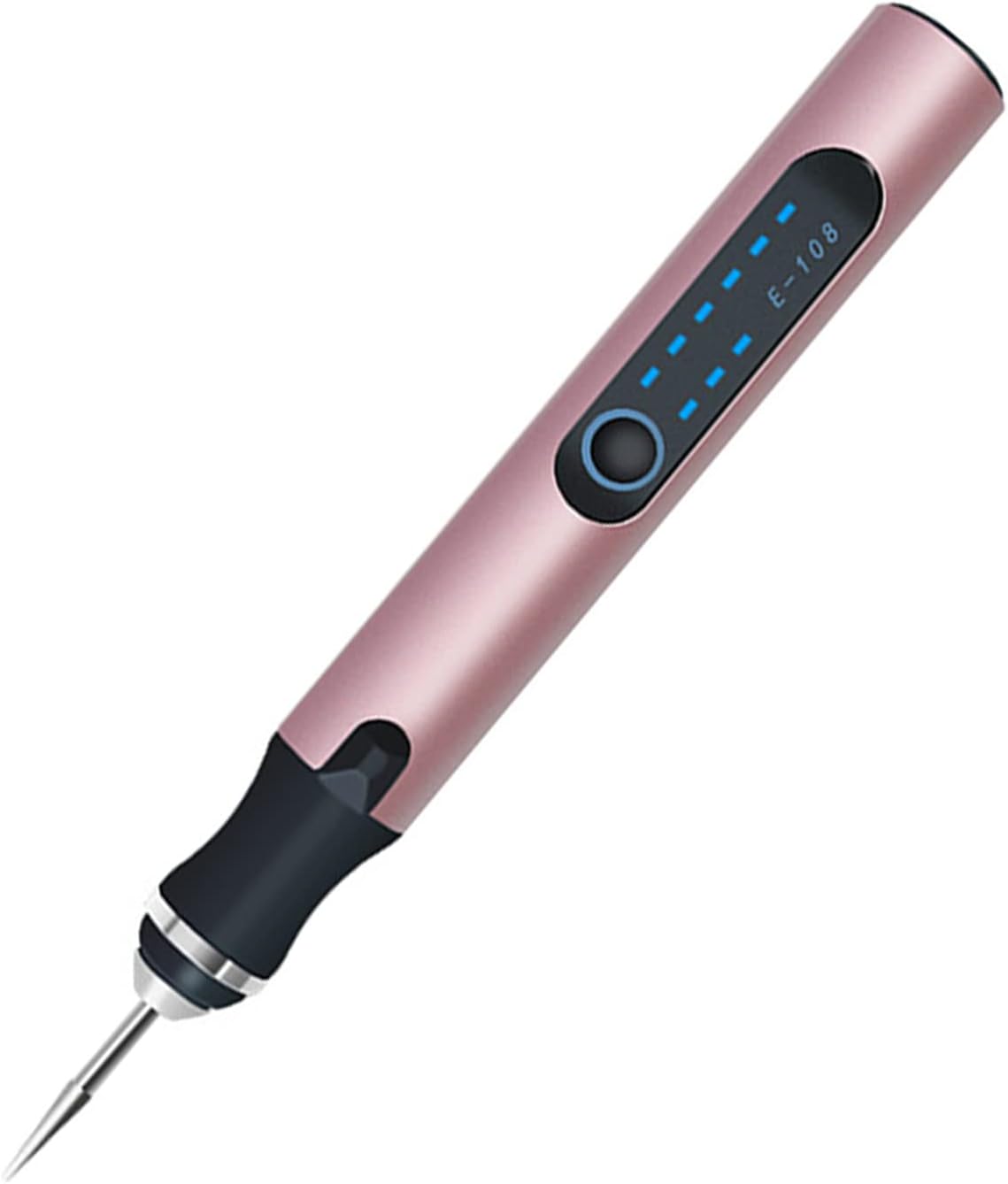 Bezprzewodowa grawerka z możliwością ładowania przez USB, przenośna, obrotowa grawerka, odpowiednia do biżuterii, drewna, szkła i kamienia (różowa).