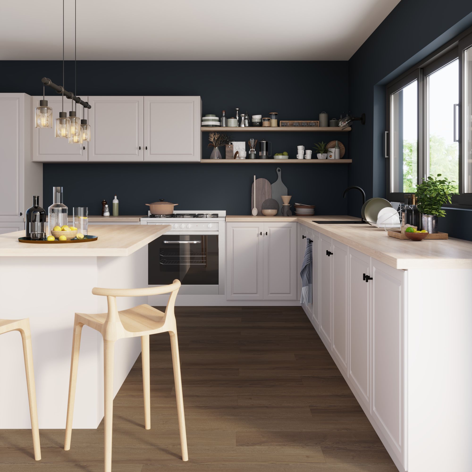 Lame PVC clipsable avec sous-couche intégrée intenso extreme ARTENS - TERAMO Effet bois foncé - 1,54 m²/ 7 Lames - 5