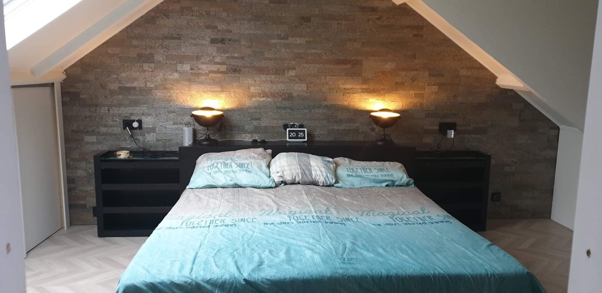 Revestimiento de Pared Tira Autoadhesiva de Piedra Natural Plata Gris Brillo – Relieve 60x15 cm, Grosor 0,2/0,4 cm - 2