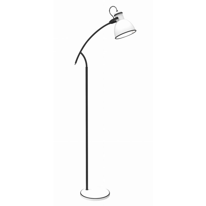 Lampa podłogowa stojąca Zumba czarno-biała 1xE14x40W wym: 140 x 32 x 20 cm metal Candellux